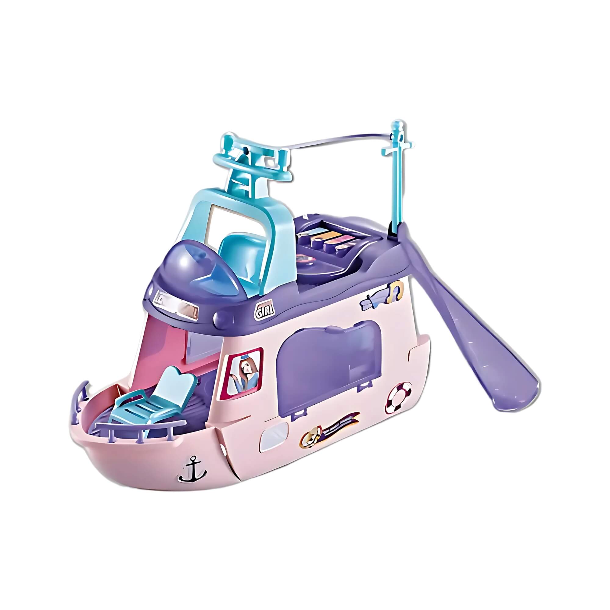 Brinquedo Infantil Minha Primeira Viagem de Iate e Helicóptero 11 Peças Xalingo - 22407