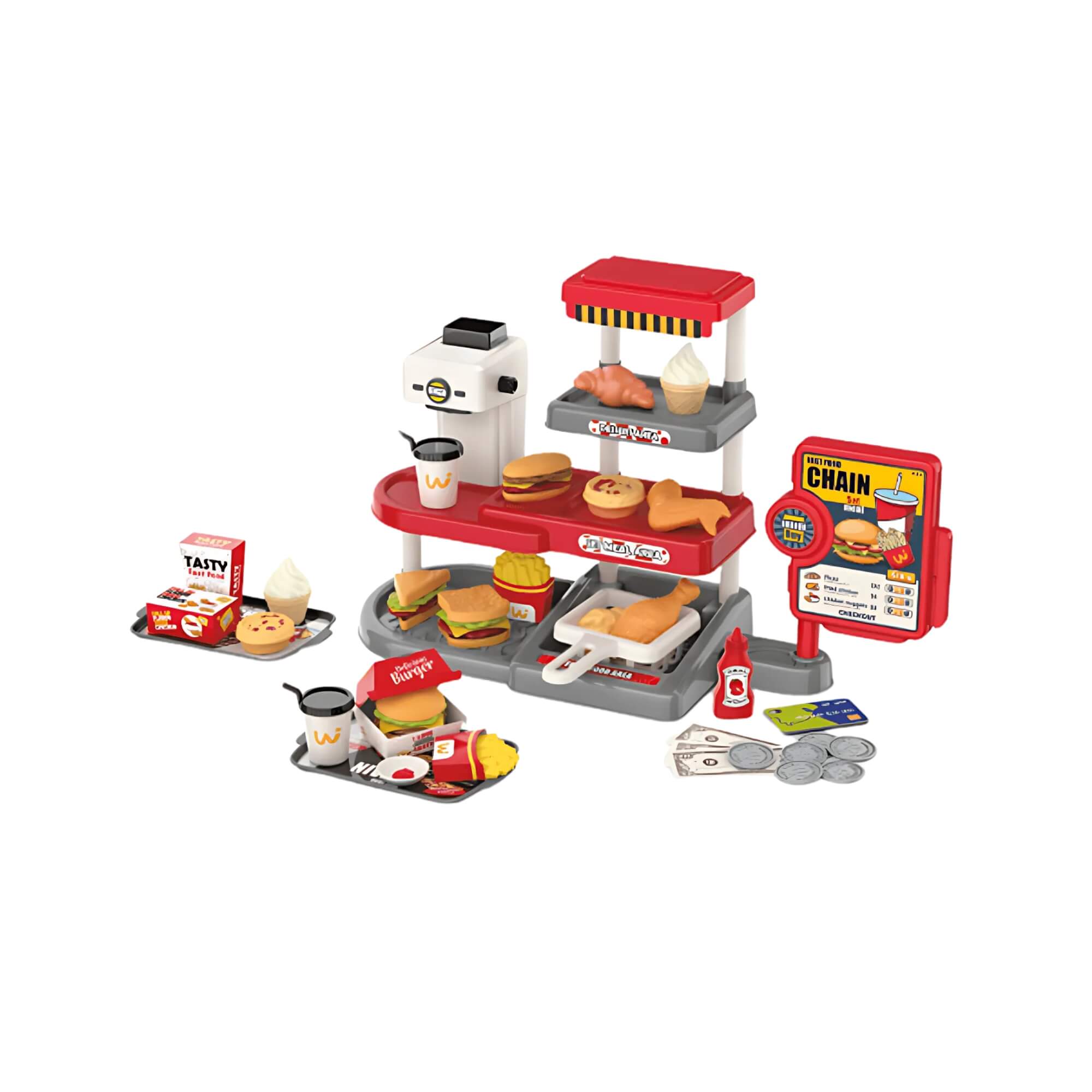 Brinquedo Infantil Fast-Food com Som 71 Peças Xalingo - 65069