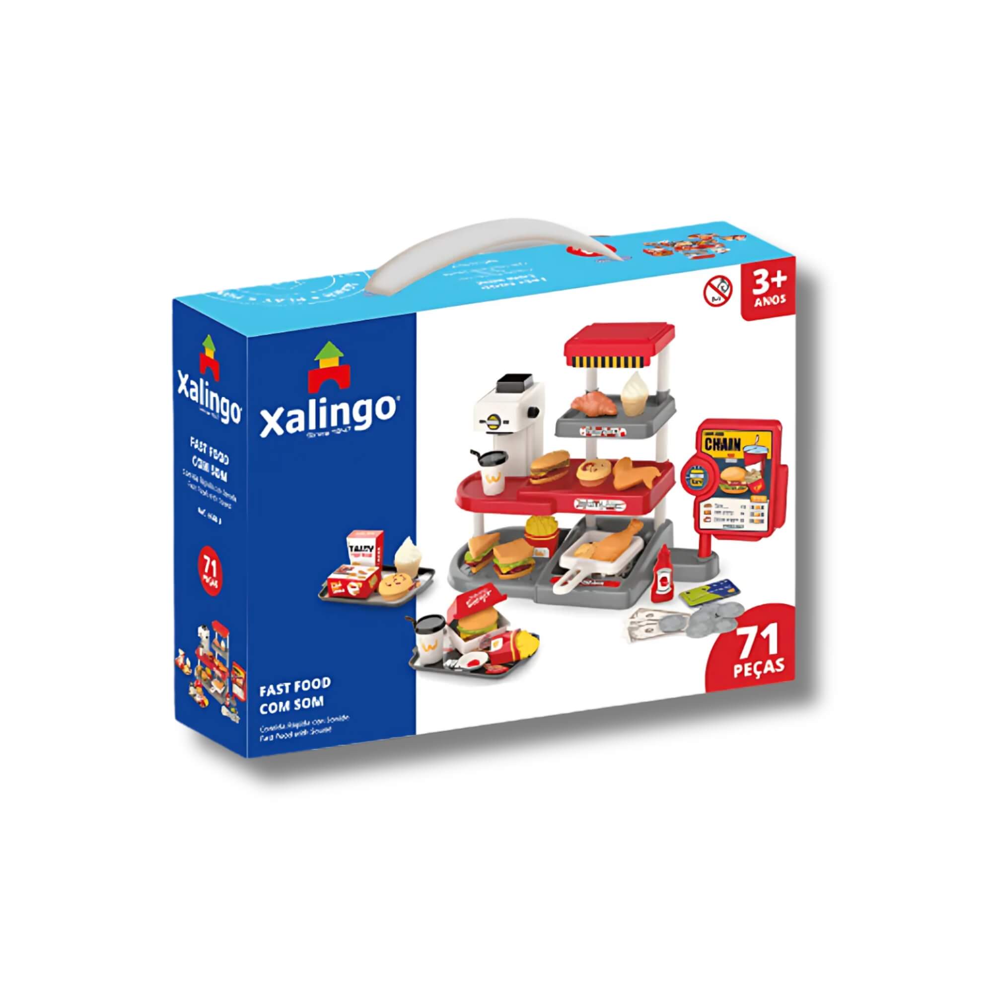 Brinquedo Infantil Fast-Food com Som 71 Peças Xalingo - 65069