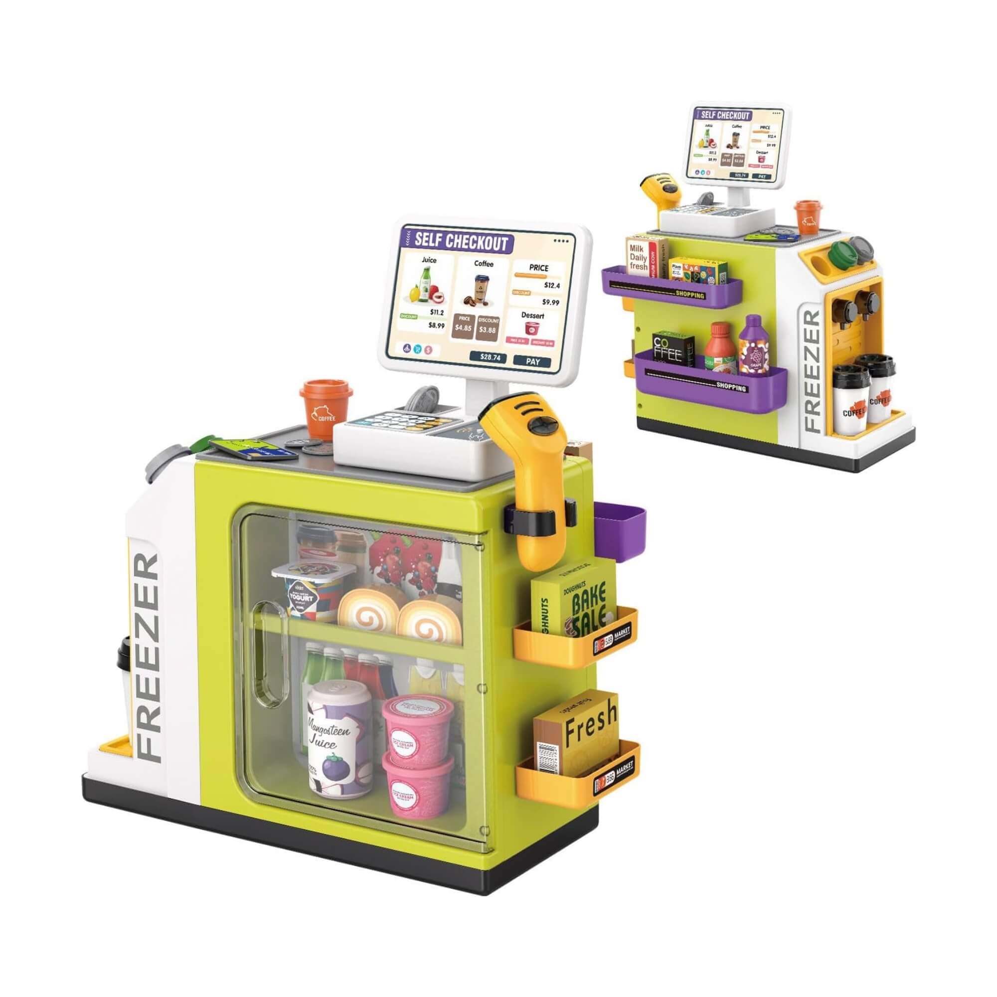 Brinquedo Infantil Conjunto de Estação de Supermercado com Luz e Som 61 Peças Xalingo - 62110