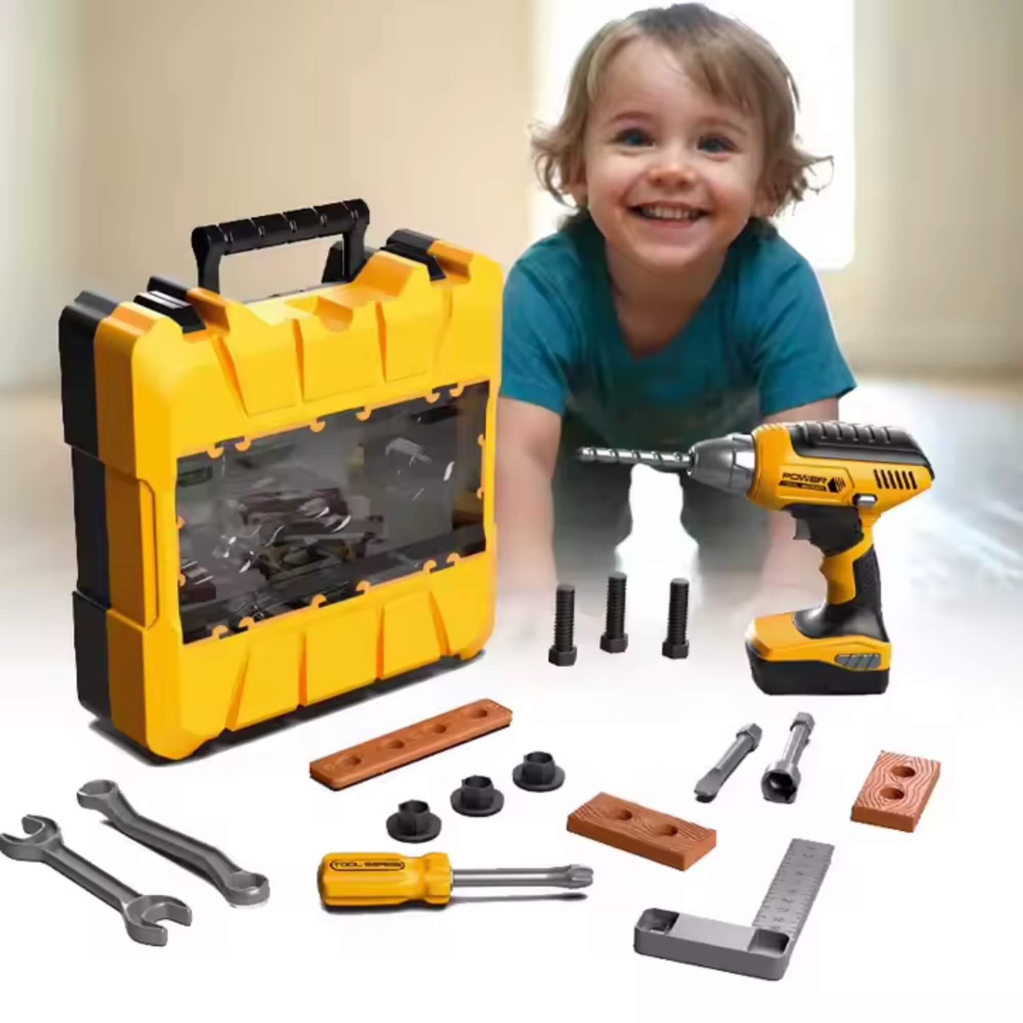 Brinquedo Infantil Maleta de Ferramentas com Parafusadeira 28 Peças Xalingo - 55025