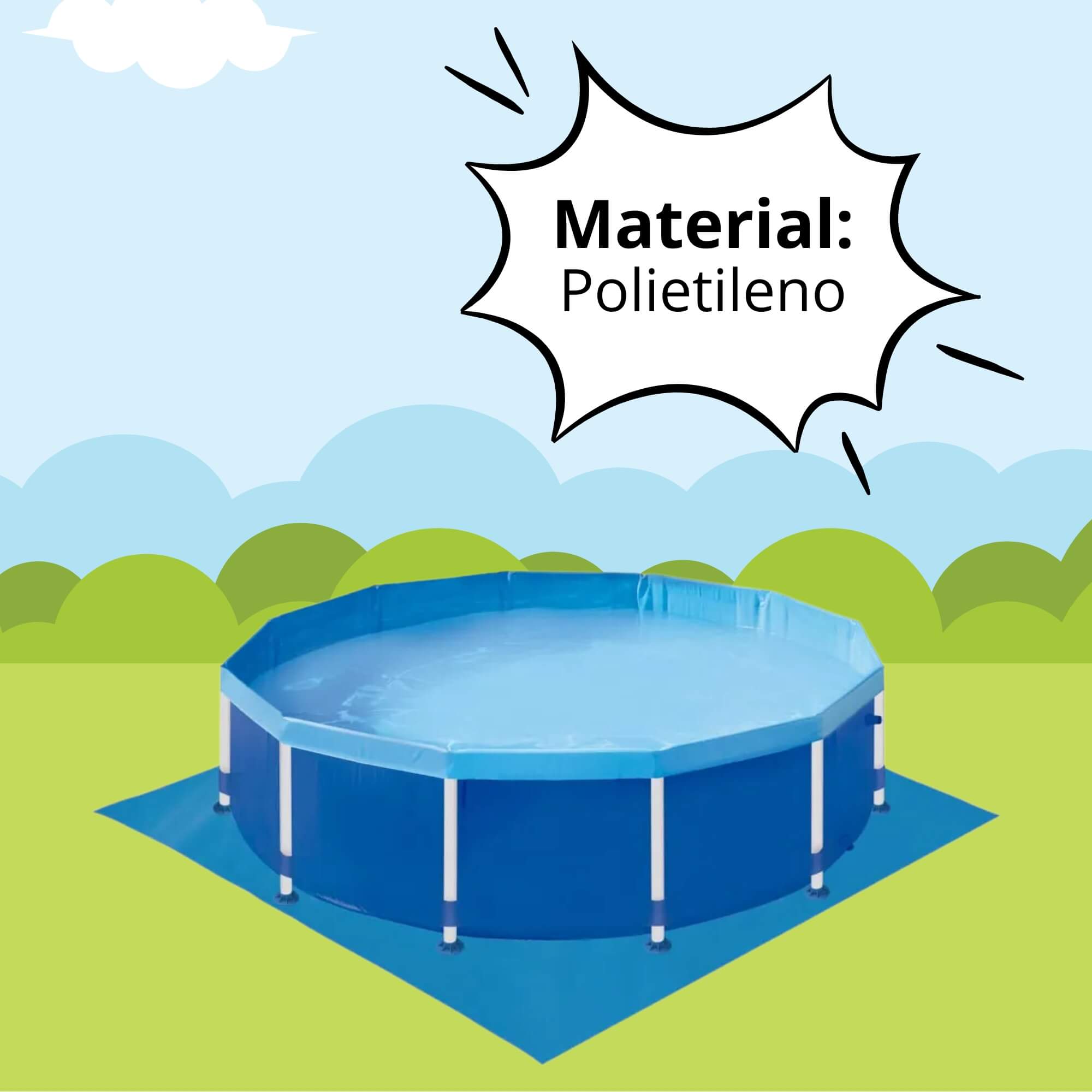 Forro para Piscina Circular 5.500 Litros Mor - 001456 Lona