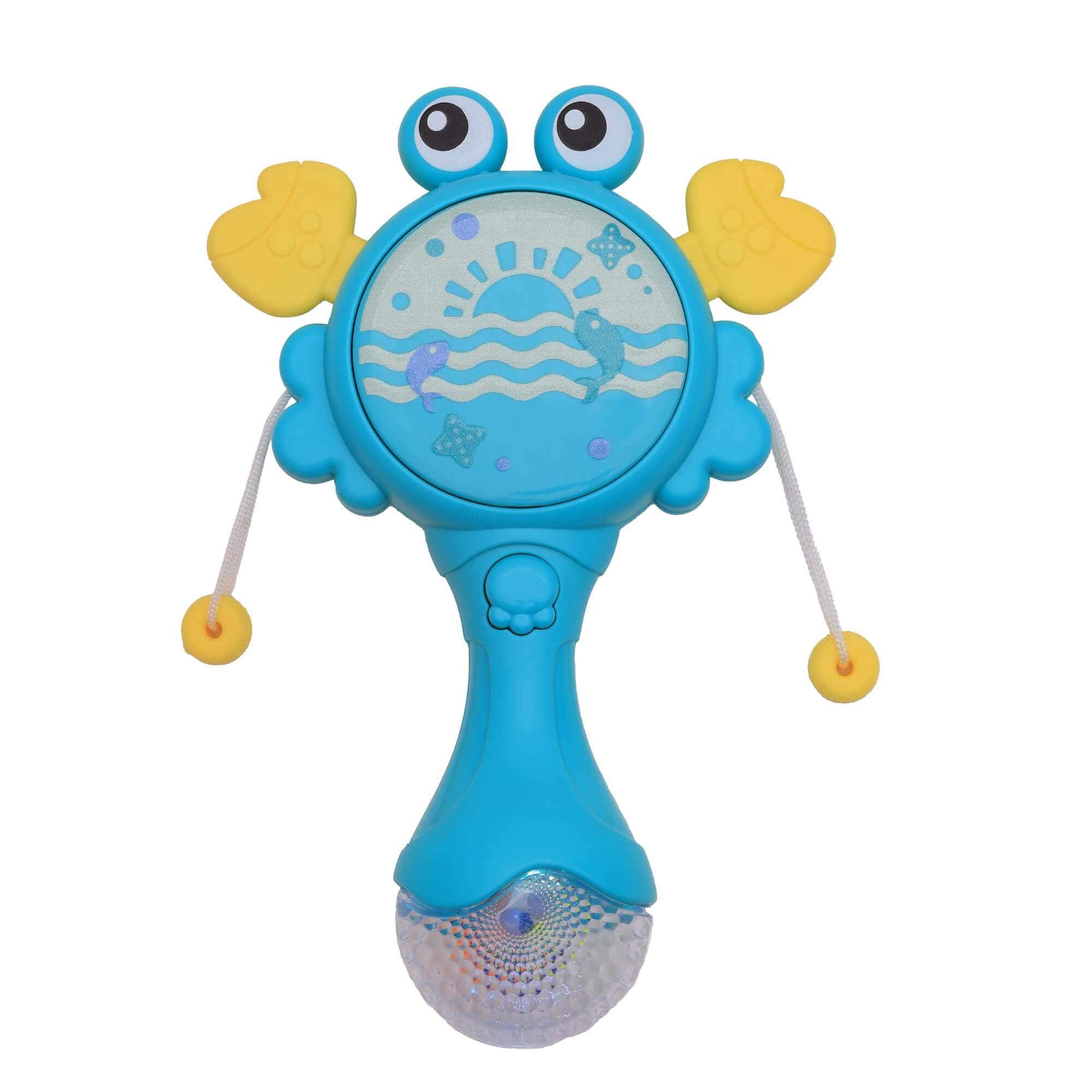 Chocalho para Bebê Caranguejo Musical Azul Luz e Som Zippy Toys - 10364
