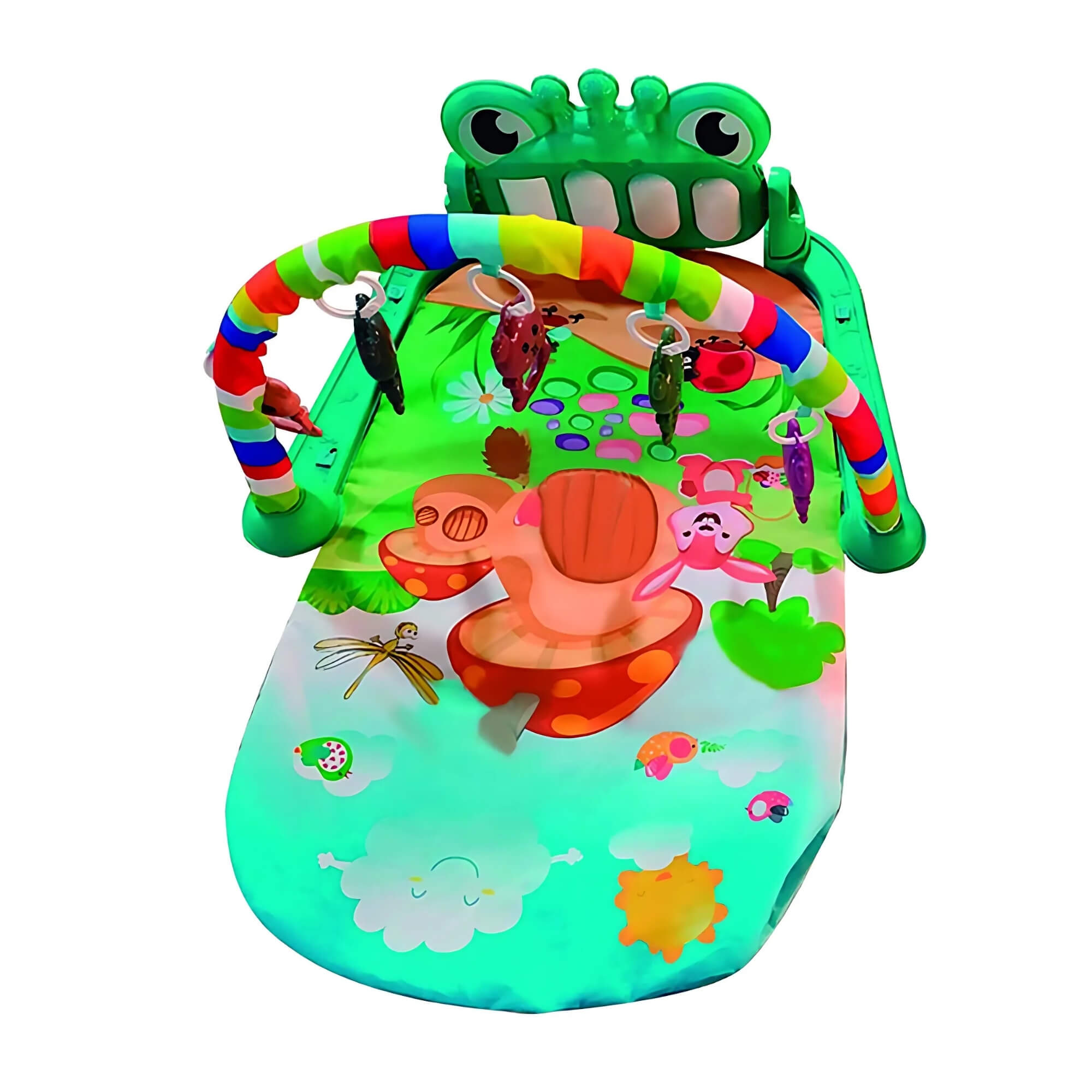 Tapete para Bebê Piano Interativo Caranguejo com Luz e Som Até os 3 Anos Zippy Toys - 10372