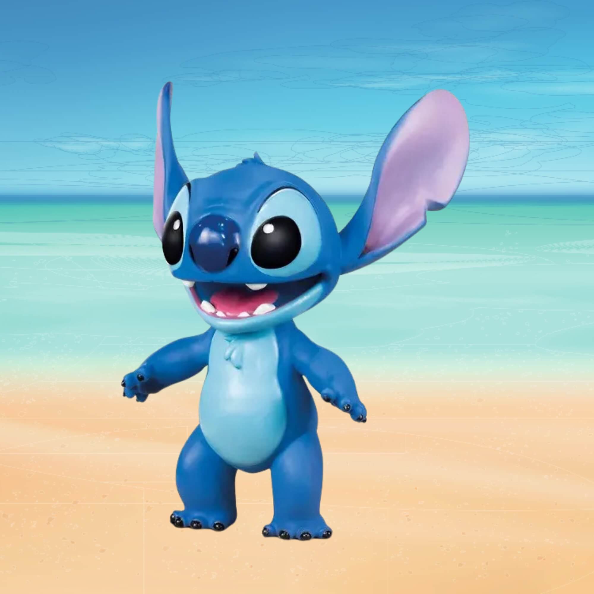 Brinquedo Infantil Boneco Stitch Gigante 40cm Articulado com Acessórios Cartonados Mimo Toys - 0425
