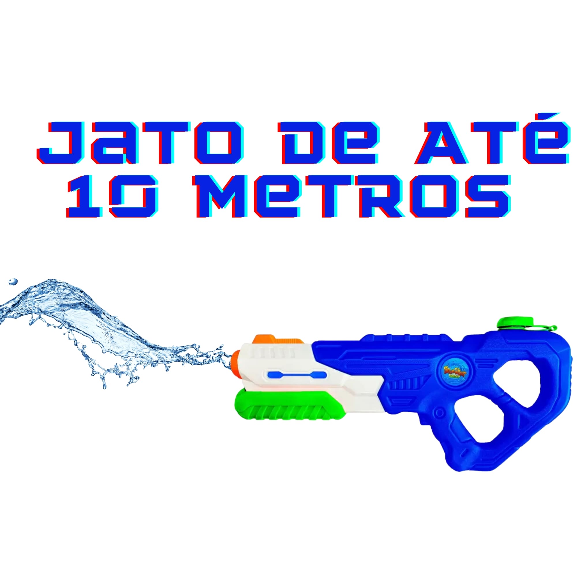 COMP Kit Balde de Areia + Lançador de Água Water Splash Capacidade de até 1L Praia Brinquedo - Usual / Fênix