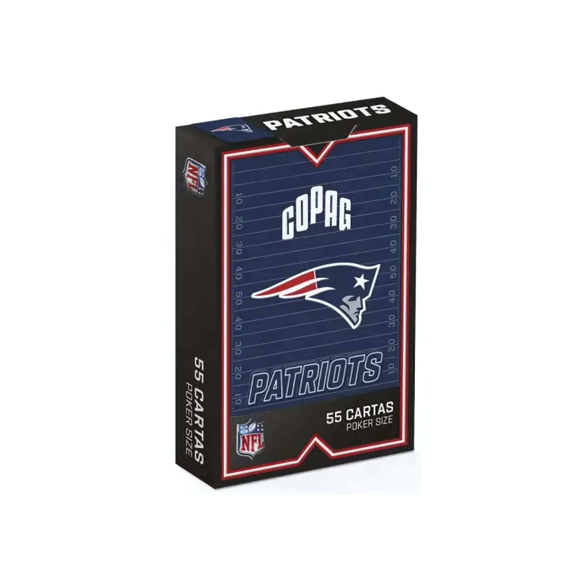 Jogo de Cartas Baralho NFL New England Patriots 55 Cartas Copag - 34587