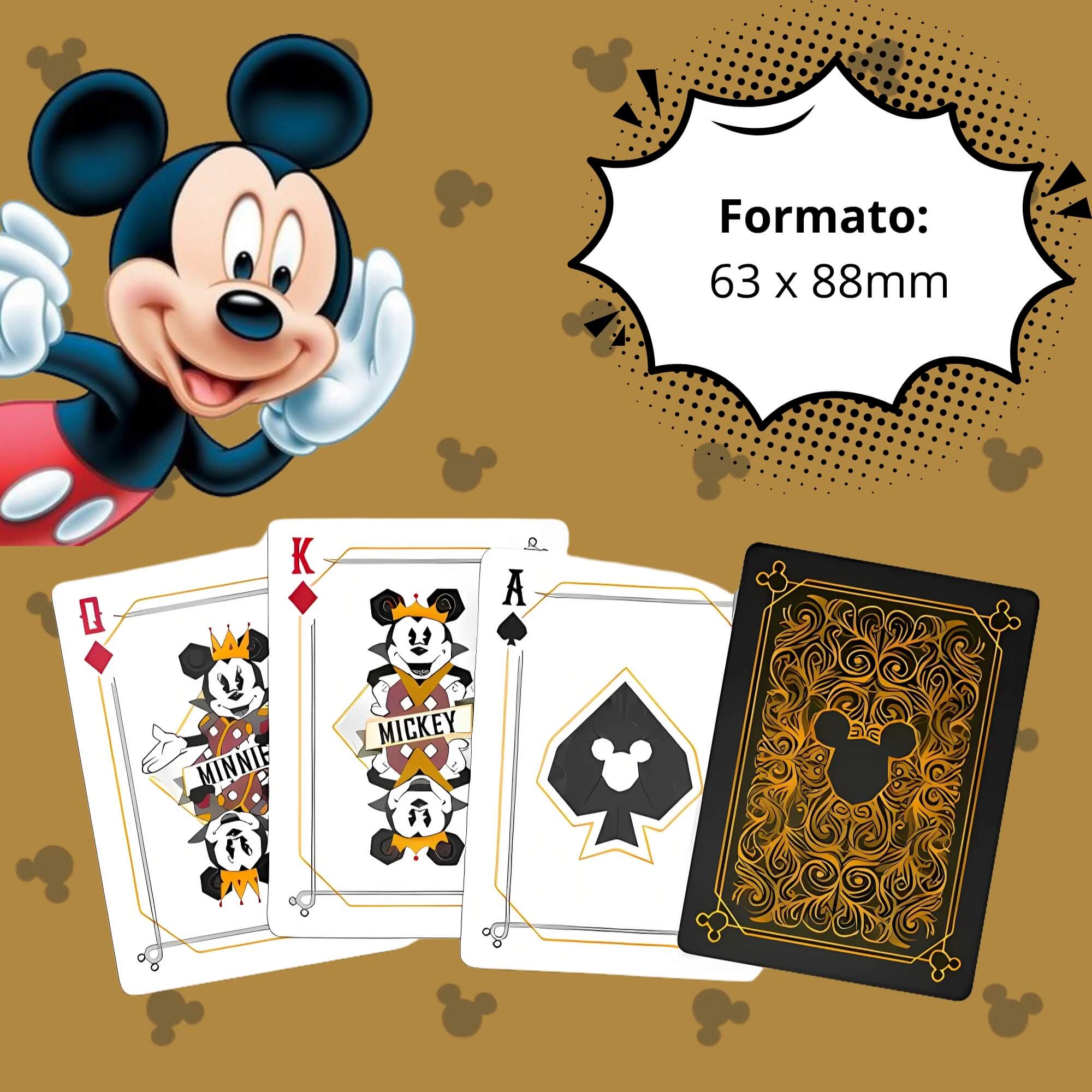 Jogo de Cartas Baralho Mickey Mouse 55 Cartas Copag - 34583