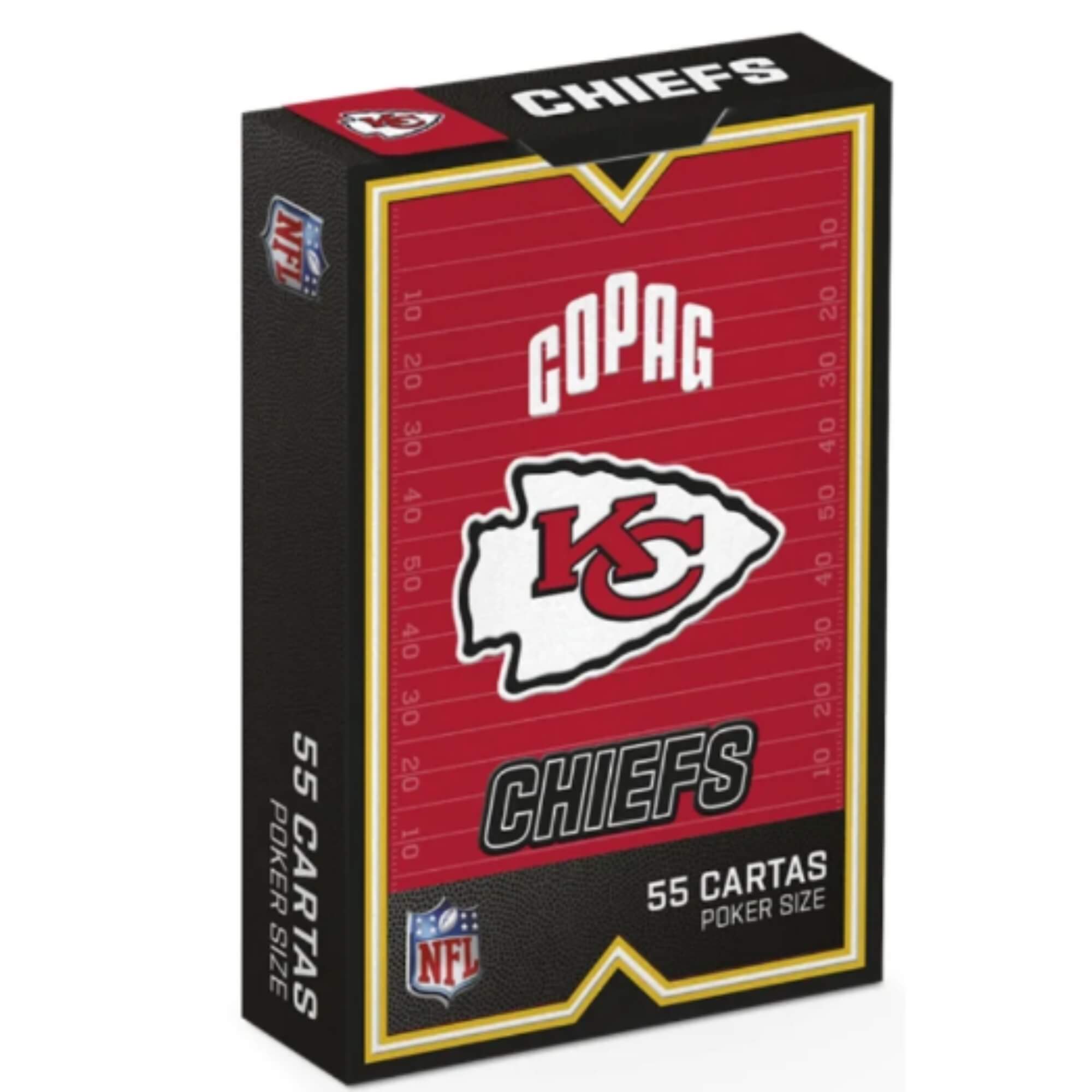 Jogo de Cartas Baralho NFL Kansas City Chiefs 55 Cartas Copag - 34590