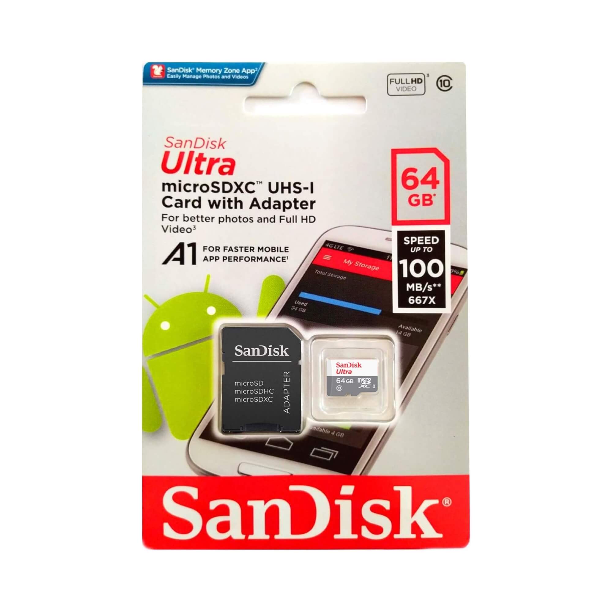 Cartão de Memória MicroSd 64GB Ultra 100MB Sandisk - 51