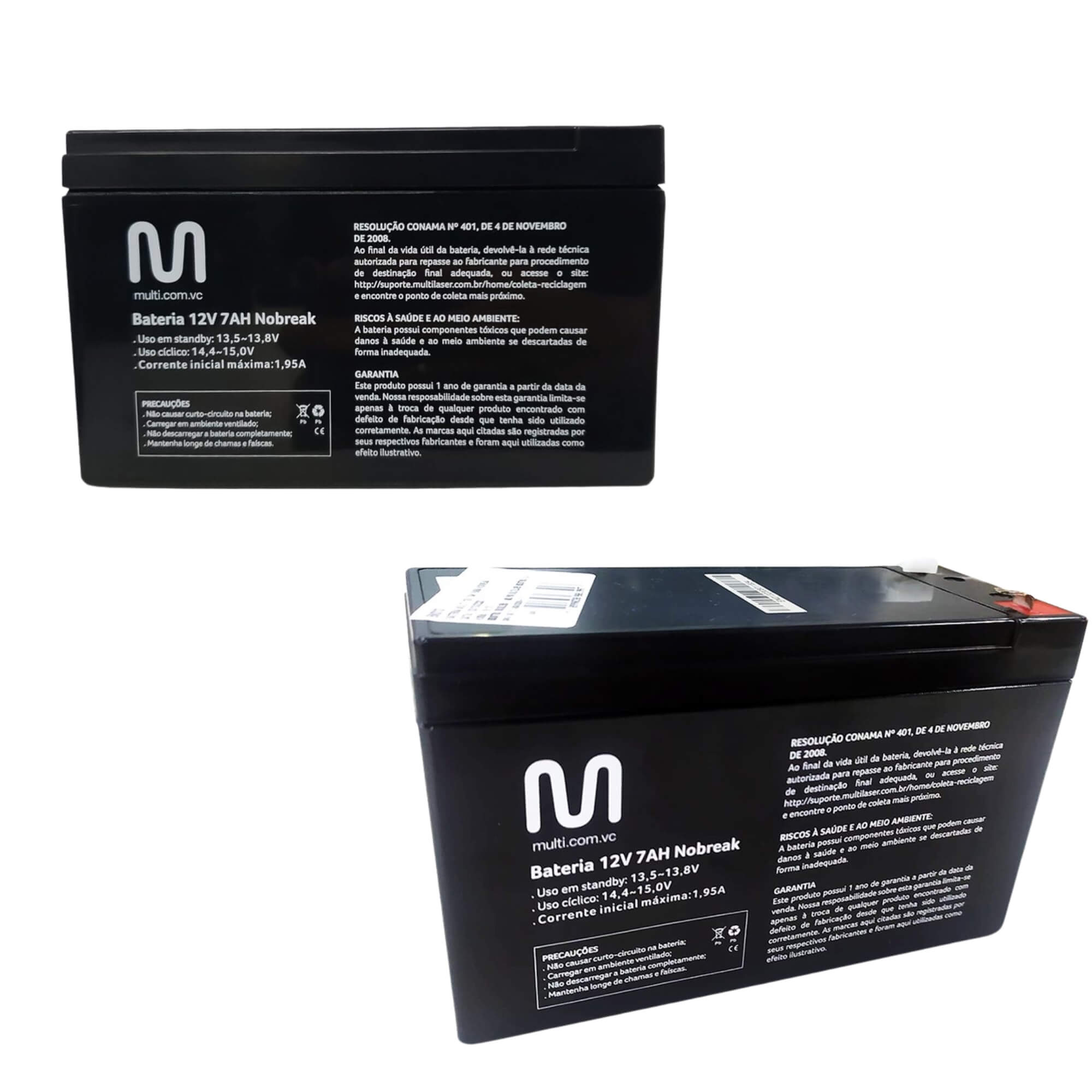 Bateria Selada para Alarmes e No-Breaks 7A 12v Multilaser - EN013