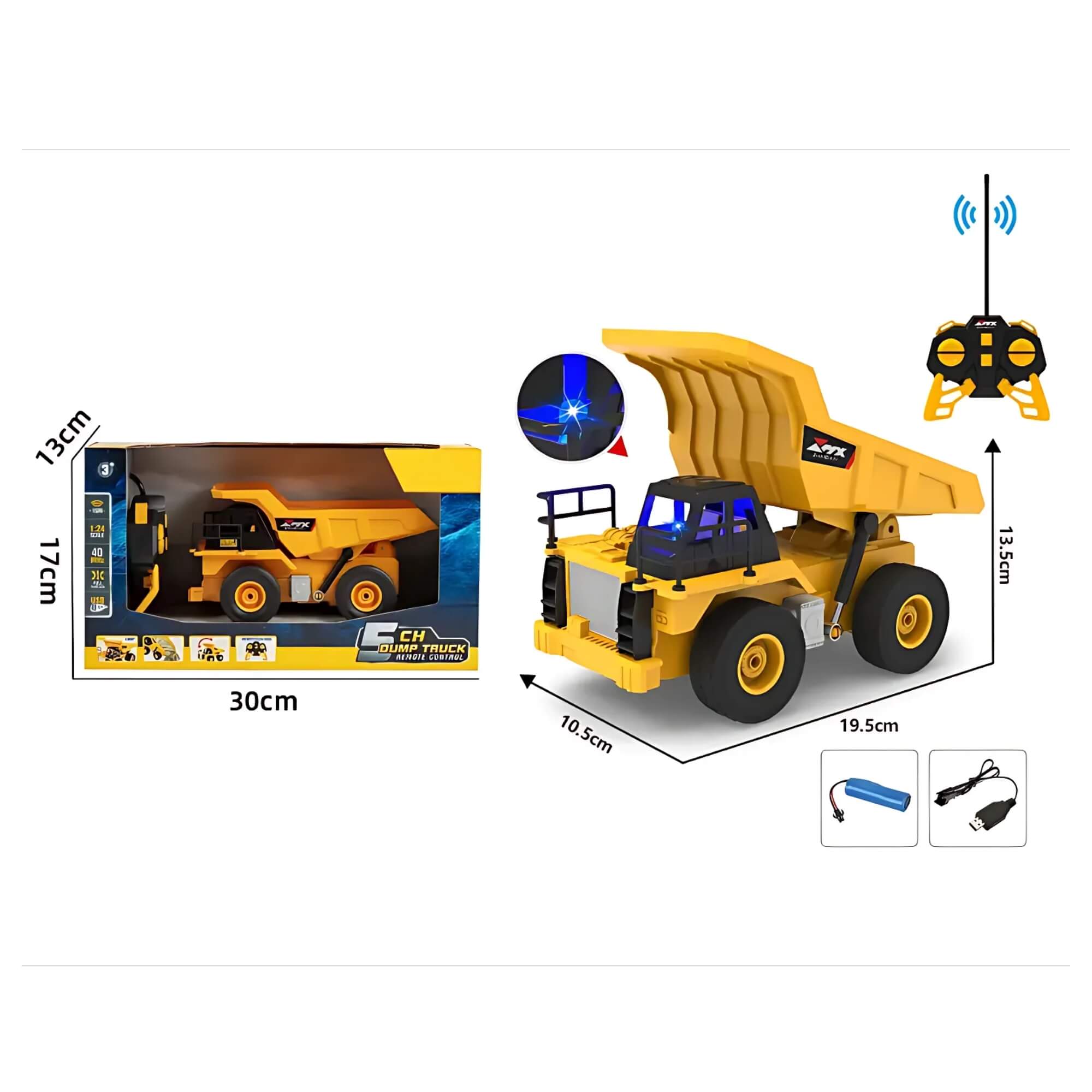 Brinquedo Infantil Carro Construção Caminhão Caçamba com Controle Remoto Multikids - BR2311