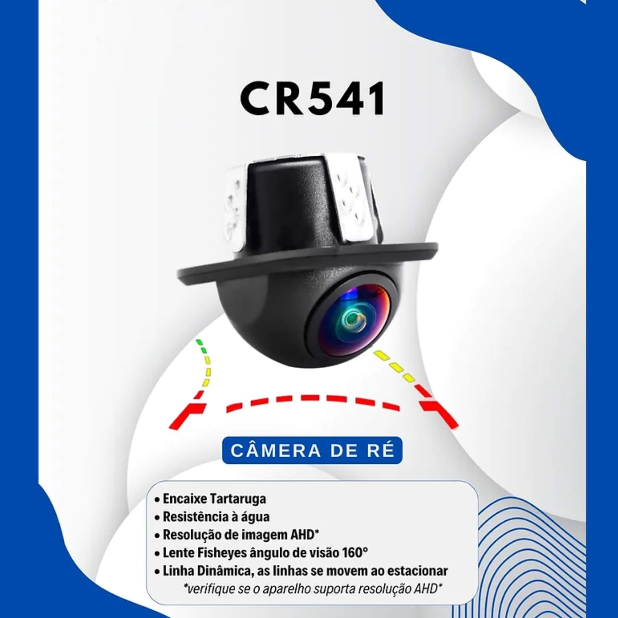 Câmera de Ré 160 Lente Fisheye Resistente a Água Encaixe Tartaruga HD H-Tech - CR541 - CR200