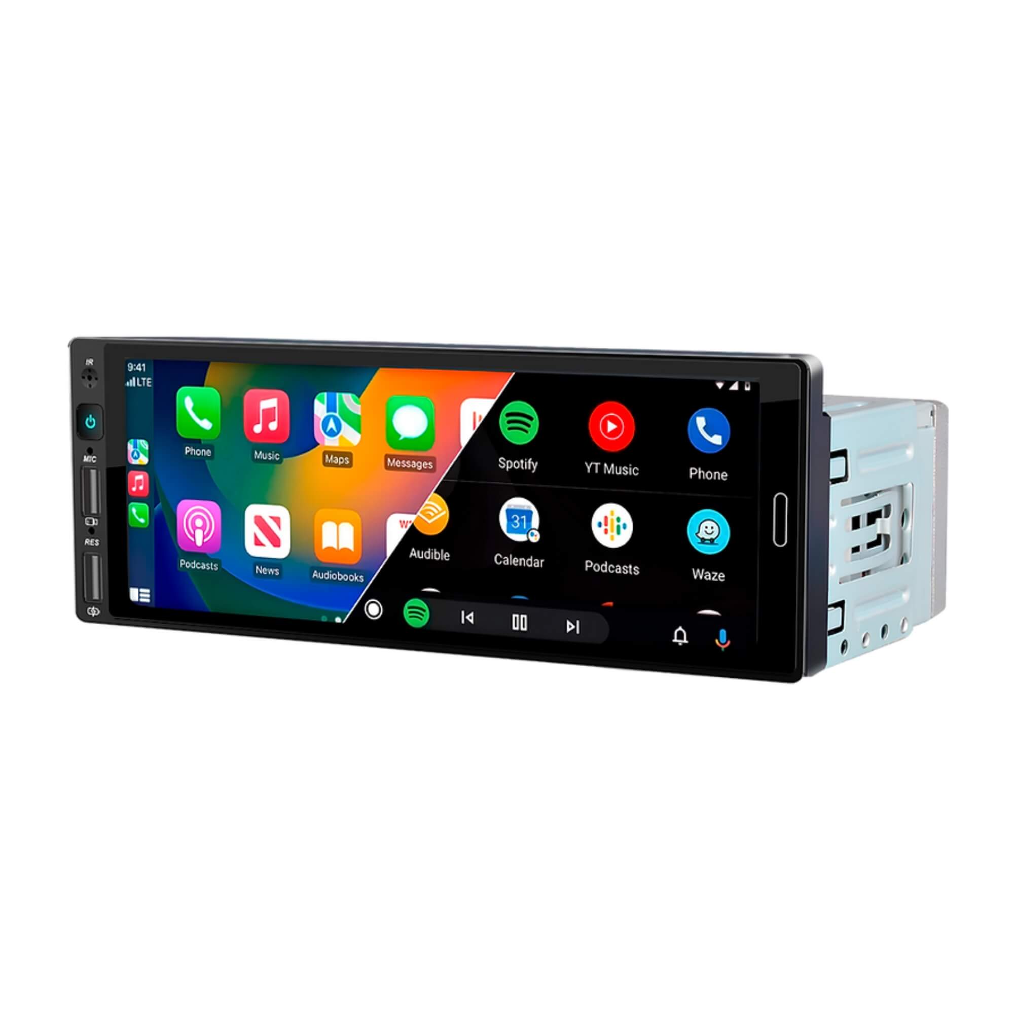 Multimídia MP5 1Din Tela de 6.86" 4X60W RMS Espelhamento, CarPlay e Android Auto H-Tech - HT-2692CA