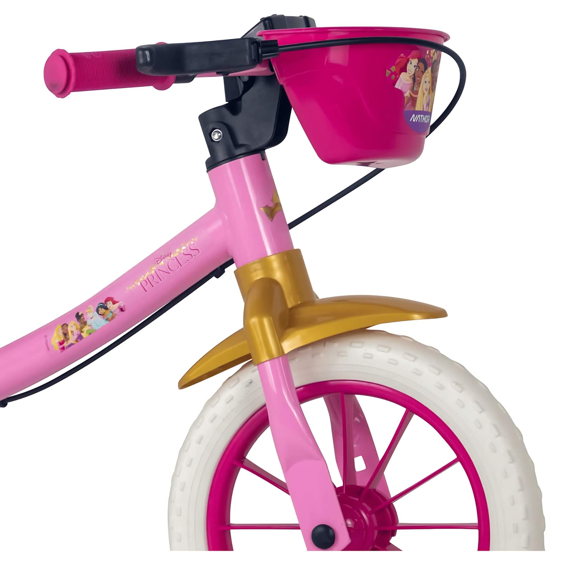 Bicicleta Infantil Balance com Cesta Aro 12 Princesas Nathor - 100960160001
