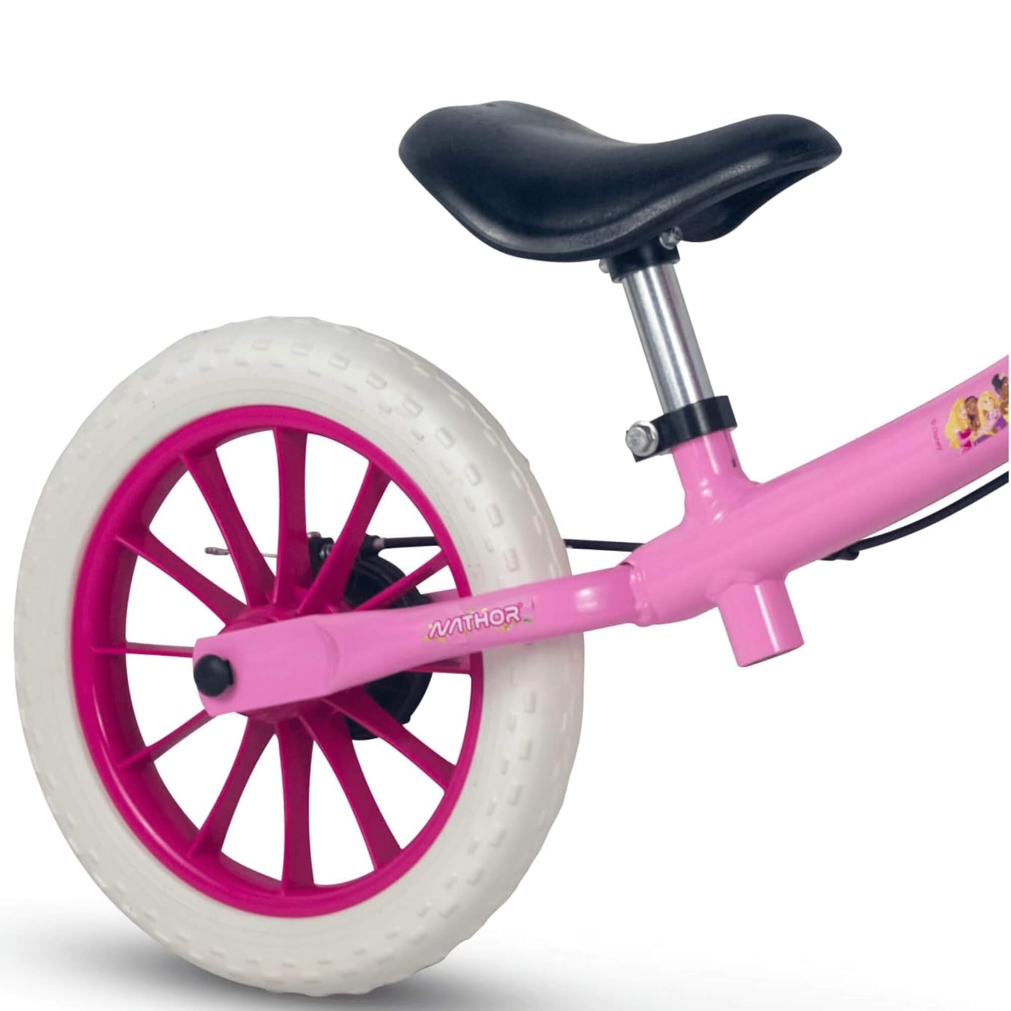 Bicicleta Infantil Balance com Cesta Aro 12 Princesas Nathor - 100960160001