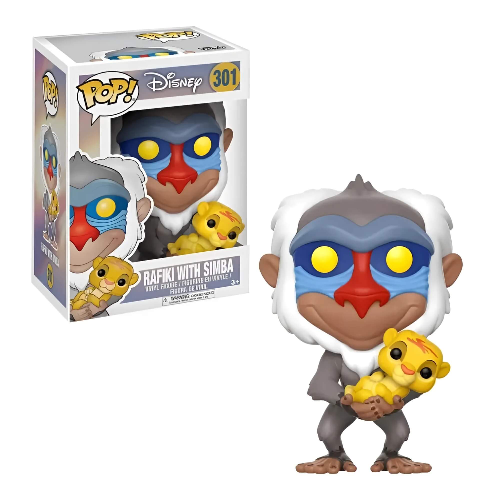 Boneco Colecionável Funko Pop! Disney O Rei Leão  Rafiki C/ Simba 301 Candide - 11798