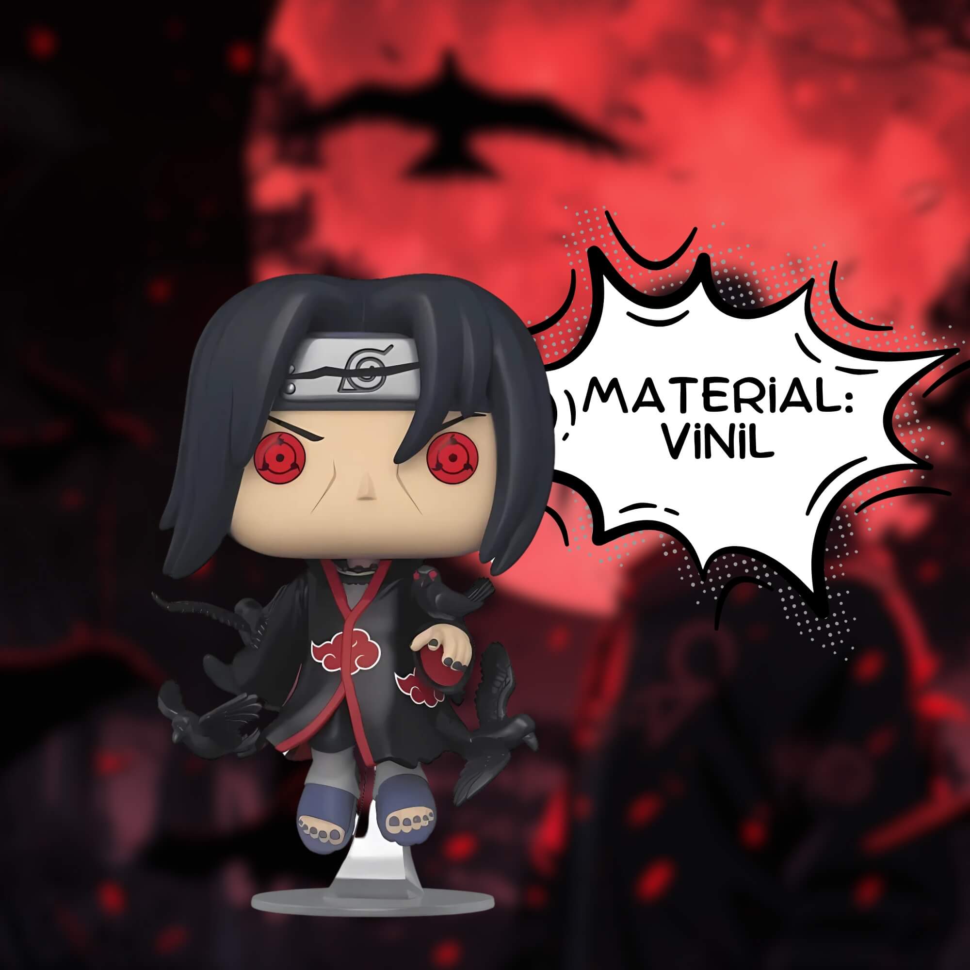 Boneco Colecionável Funko Pop! Naruto Shippuden Itachi com Corvos 1022 Candide - 12015
