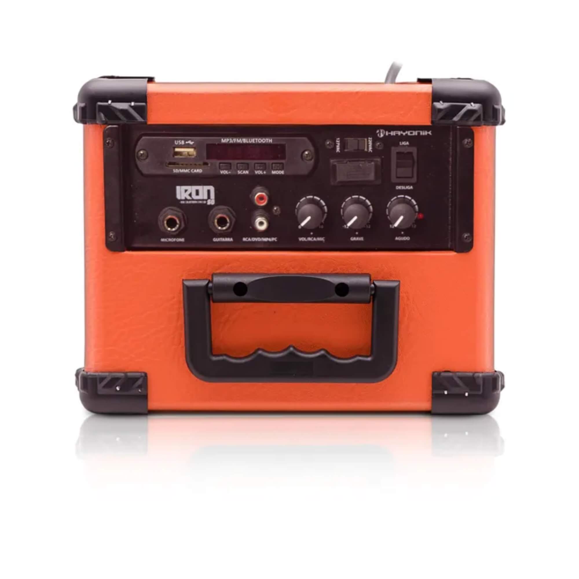 Caixa Multiuso Iron 80 20W Bluetooth Laranja Hayonik - 0000058198
