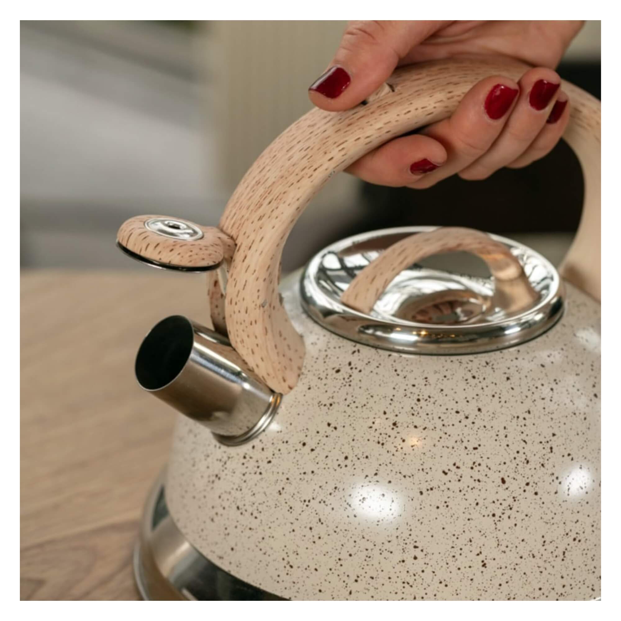 Chaleira de Inox com Apito 2,7 L Roma com Indução Vanilla Brinox - 4875/110