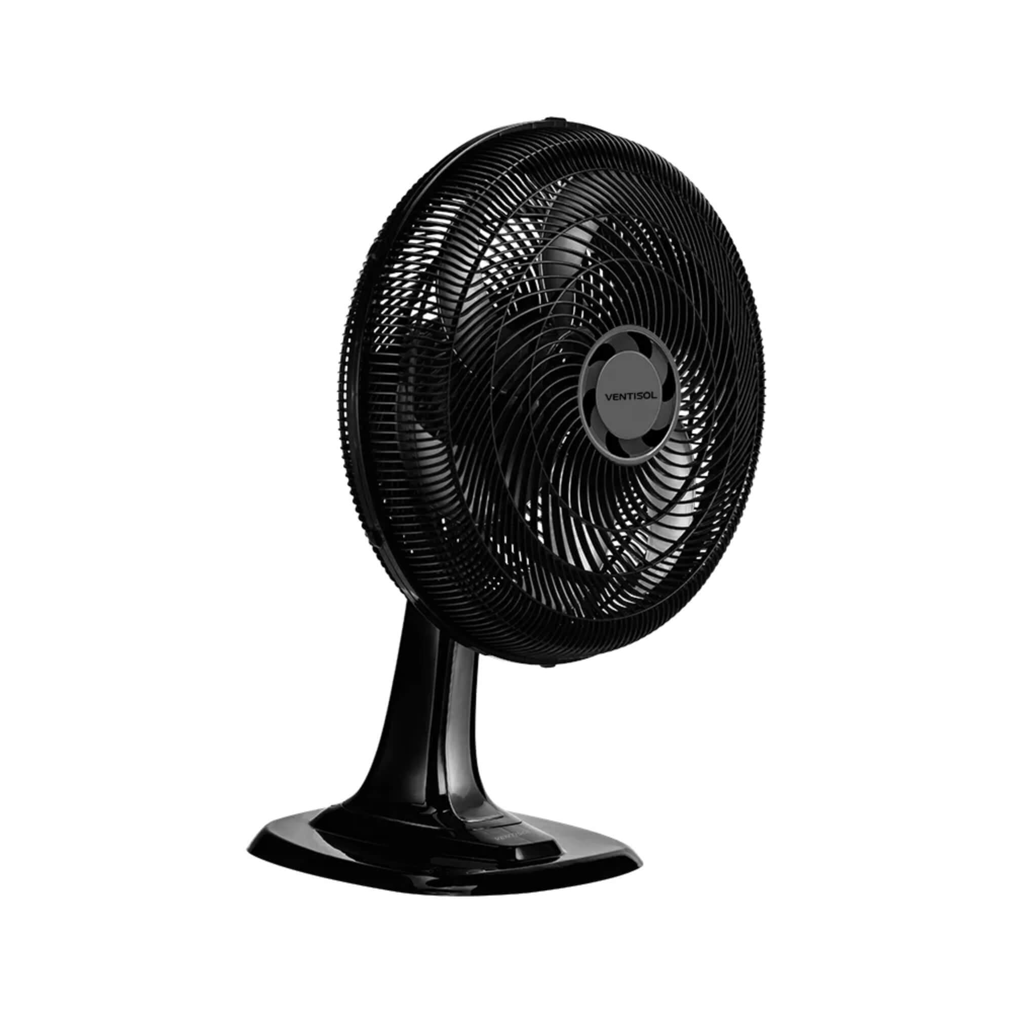 Ventilador Oscilante de Mesa 40cm Preto 127V 6 Pás Premium Ventisol - 550