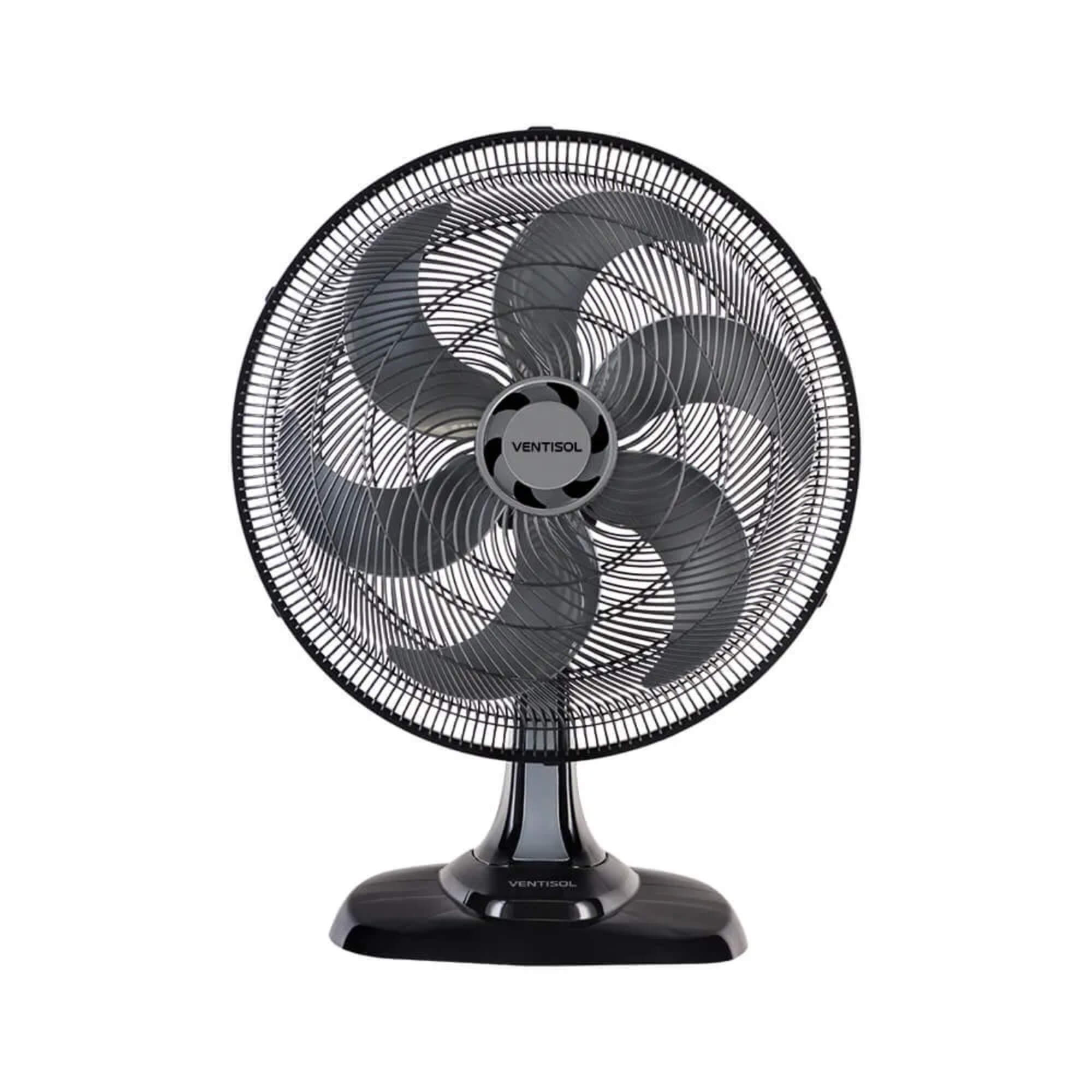Ventilador Oscilante de Mesa 50cm Preto 220V Turbo 6 Pás Premium Ventisol - 4200