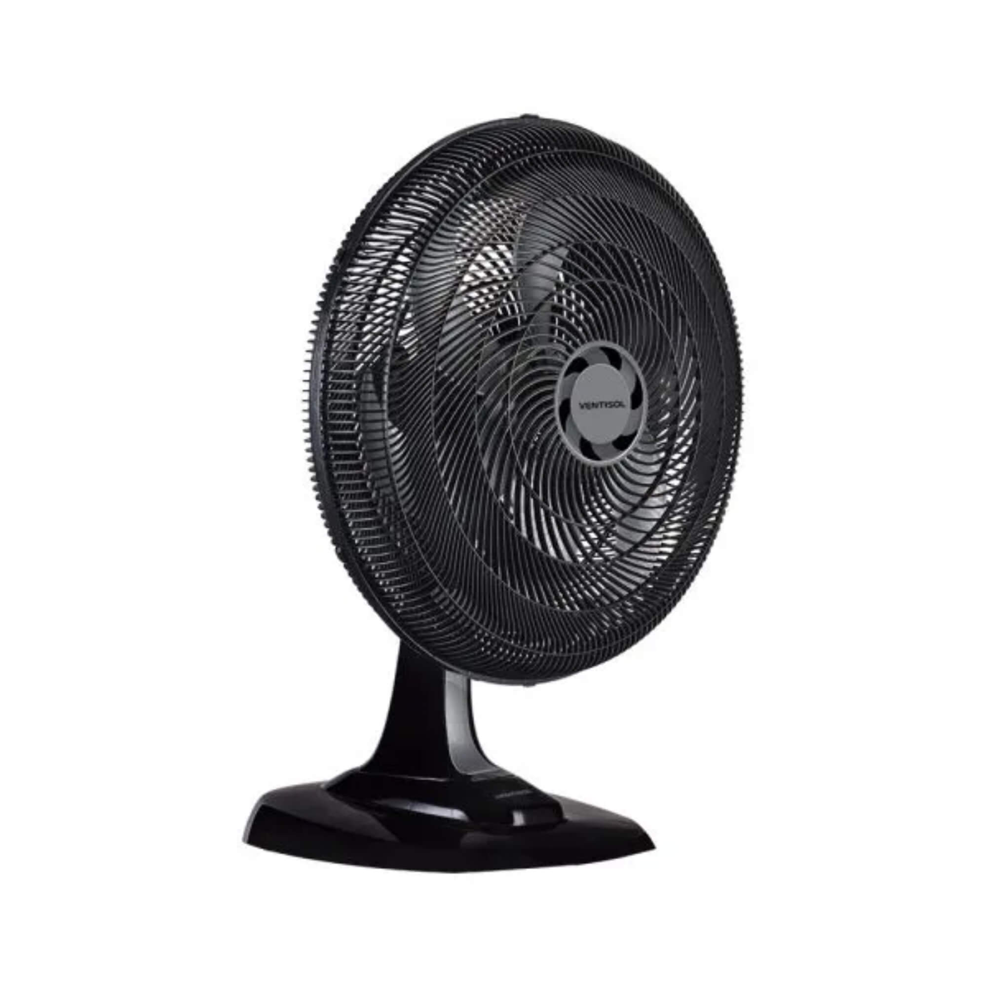 Ventilador Oscilante de Mesa 50cm Preto 220V Turbo 6 Pás Premium Ventisol - 4200