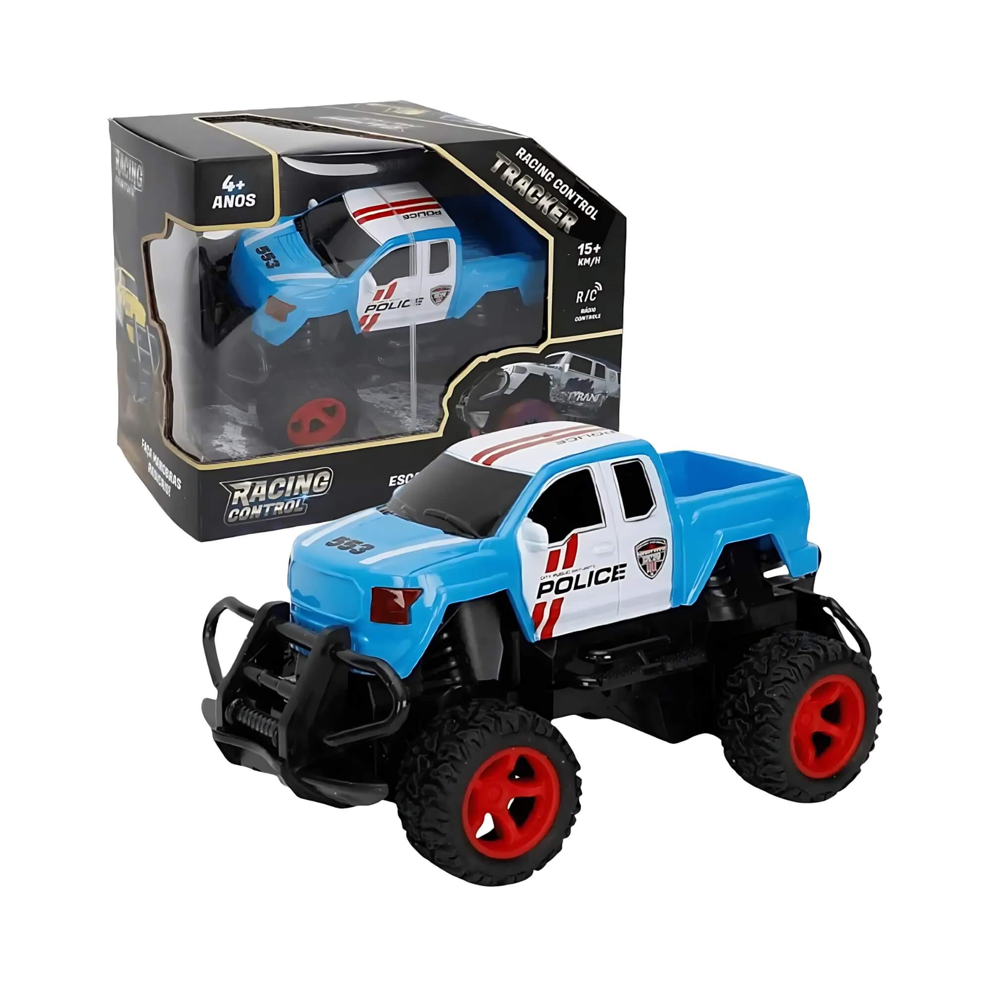 Brinquedo Infantil Carrinho de Controle Remoto Racing Control Tracker Azul Multikids - BR1728