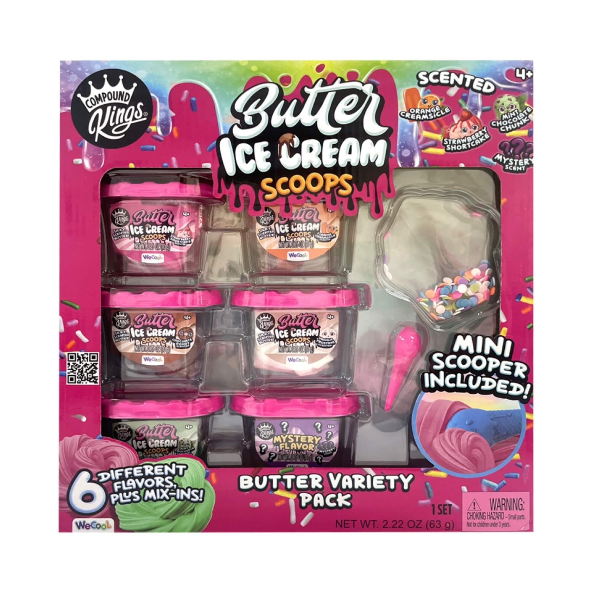Brinquedo Infantil Massinha de Modelar Kit Ice Cream Scoops com Cheirinho Multikids - BR2155