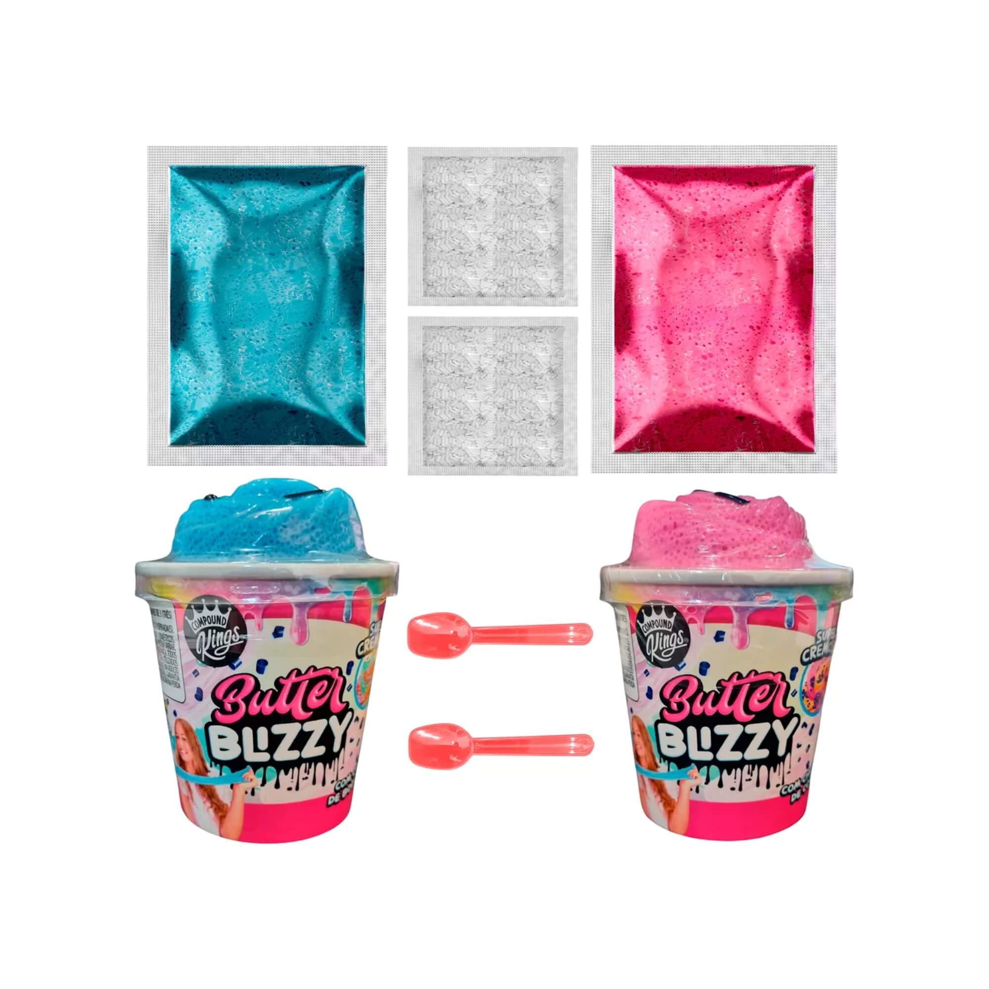 Massinha Moldável Slime Compound Kings Butter Blizzy Sortido e Unitário Multikids - BR2194