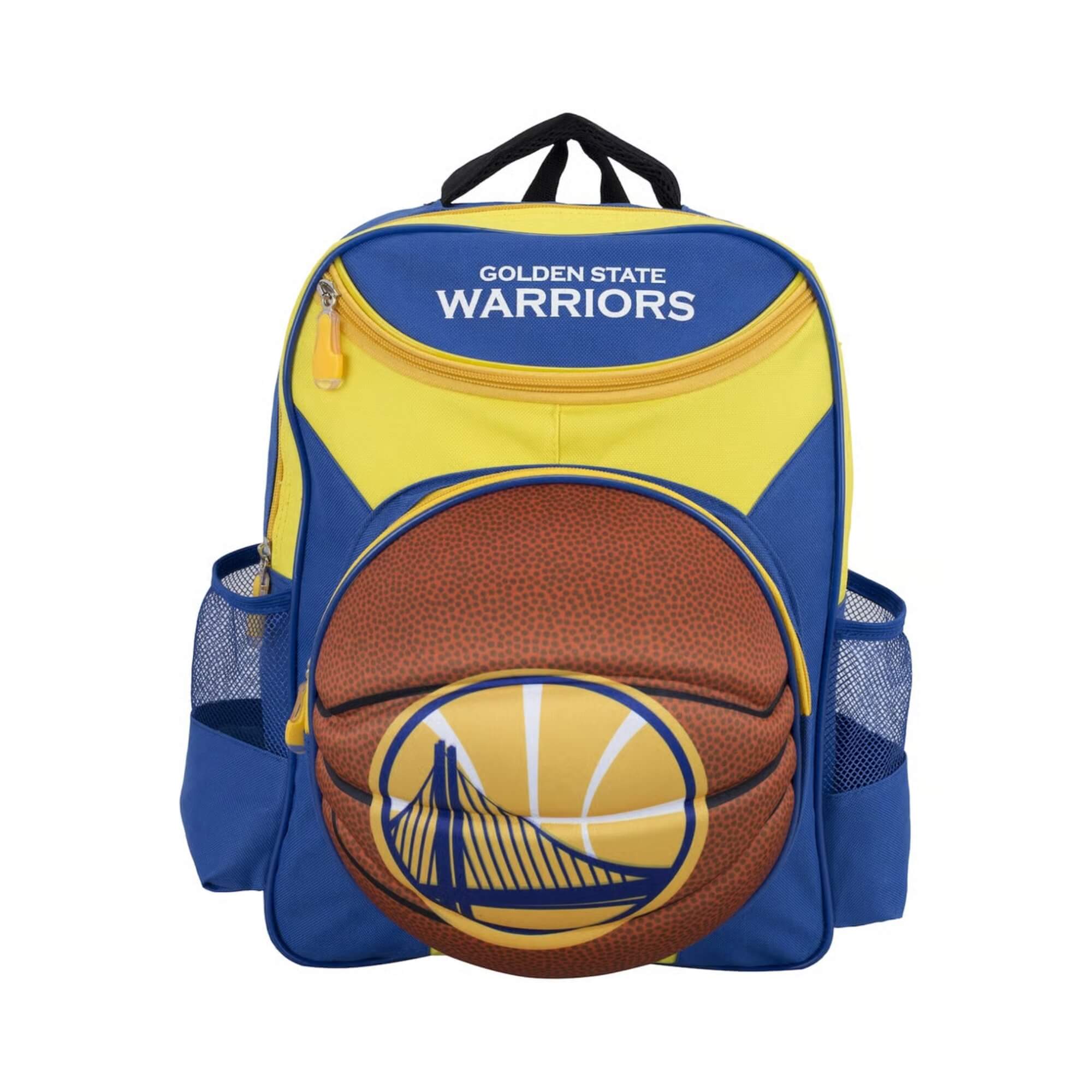 Mochila Infantil NBA Golden State Warriors Bola 3D Basquete Futebol e Magia - 6885