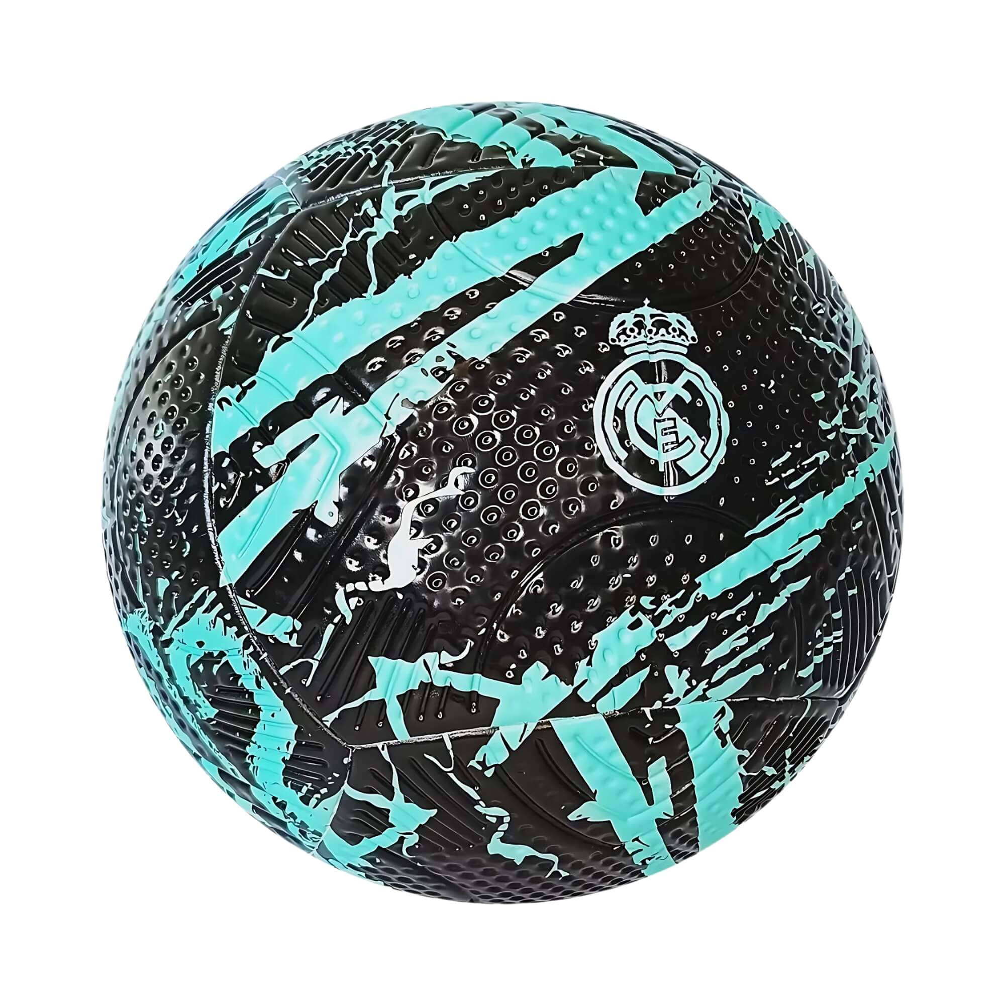 Bola de Futebol Nº 5 PVC/PU Real Madrid Oficial na cor Preta e Verde Futebol e Magia - 1615