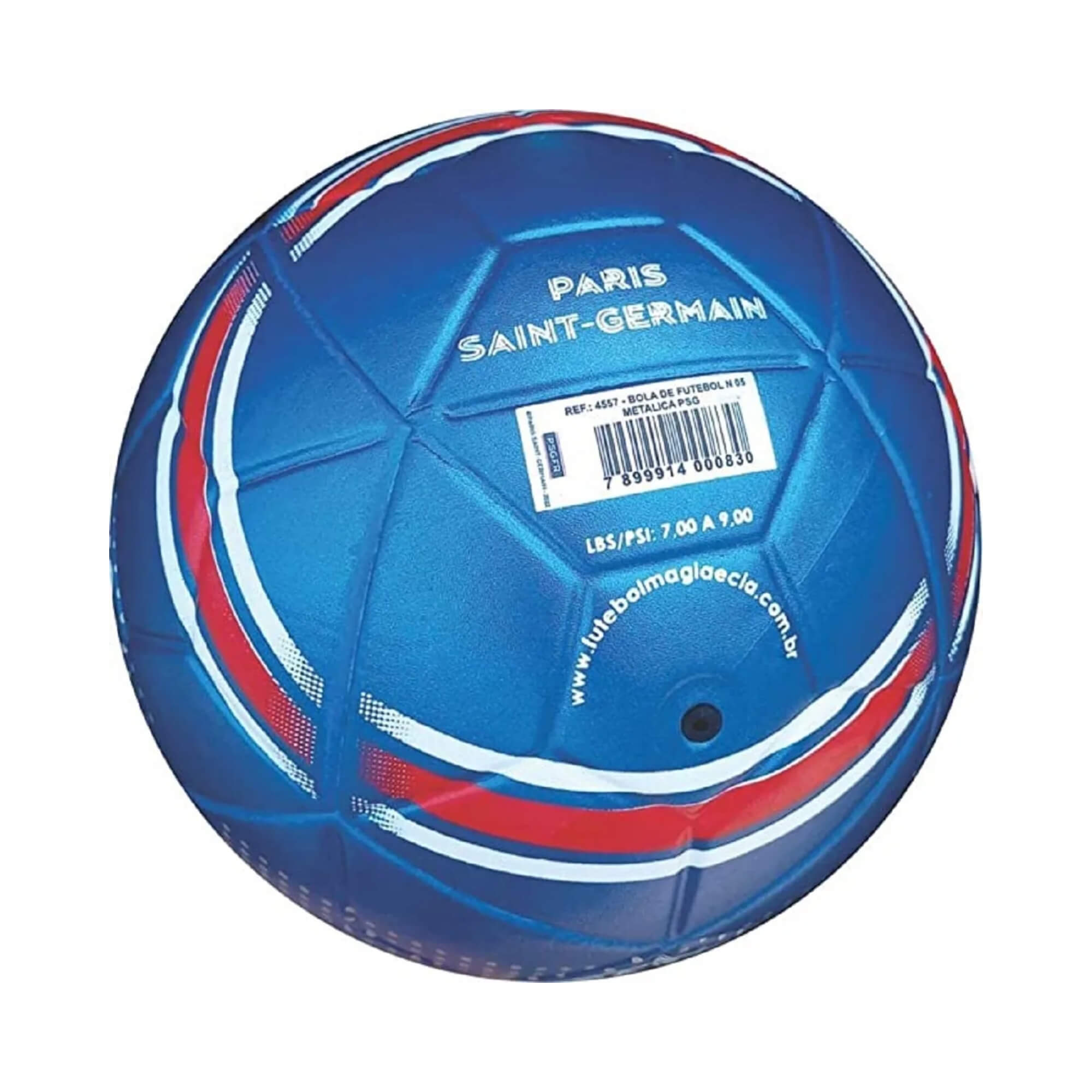 Bola de Futebol PVC/PU Nº5 Metálica Paris Saint German Futebol e Magia - 4557
