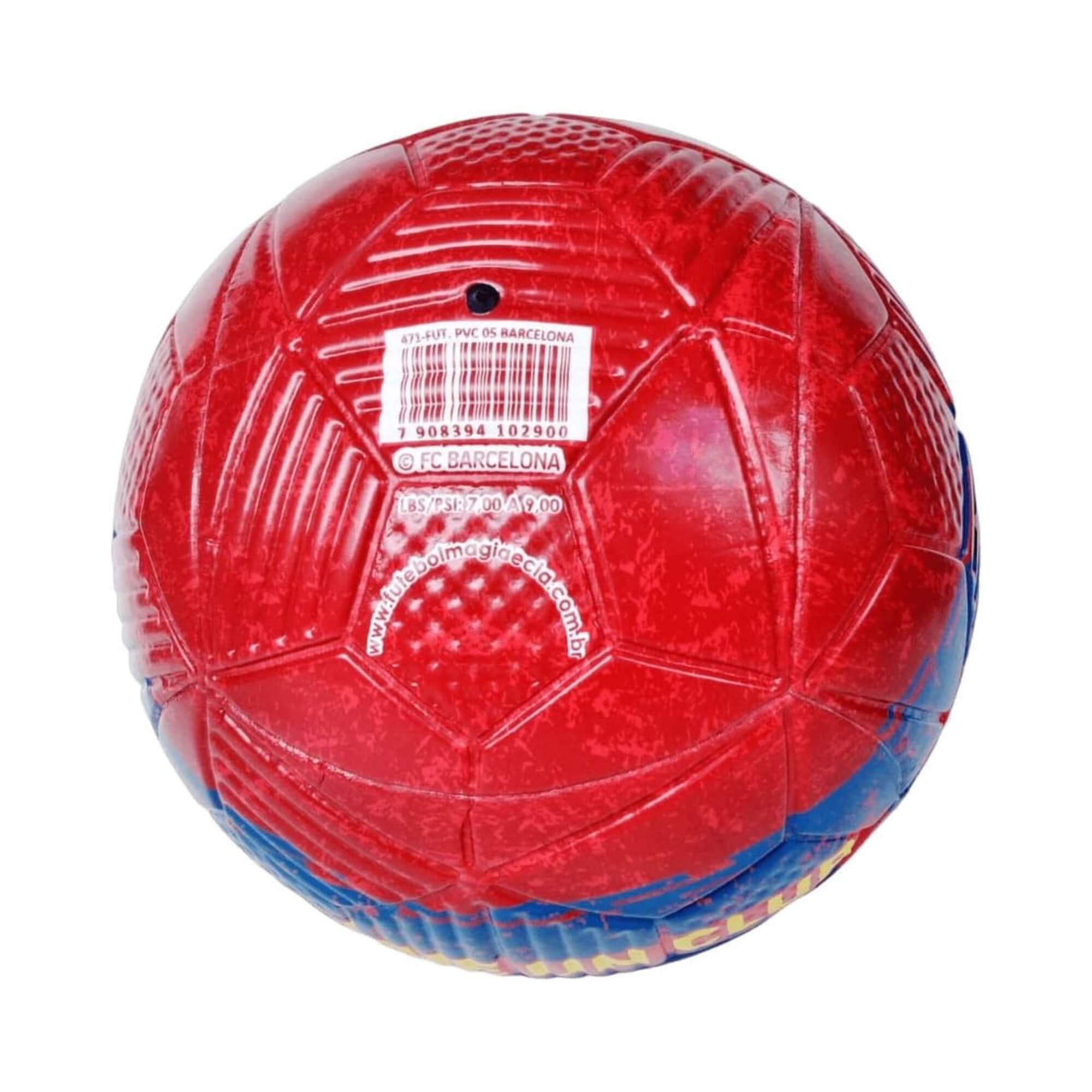 Bola de Futebol Barcelona PVC/PU Nº5 Azul e Vermelha Futebol e Magia - 471