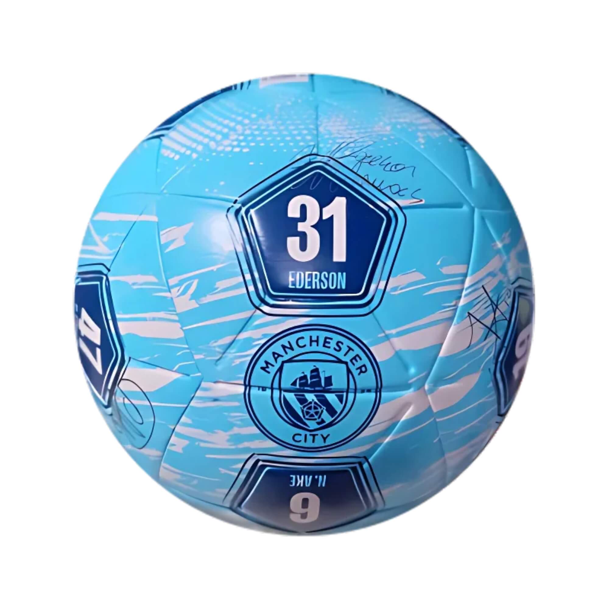 Bola de Futebol PVC/PU Nº5 Assinaturas Manchester City Futebol e Magia - 1382
