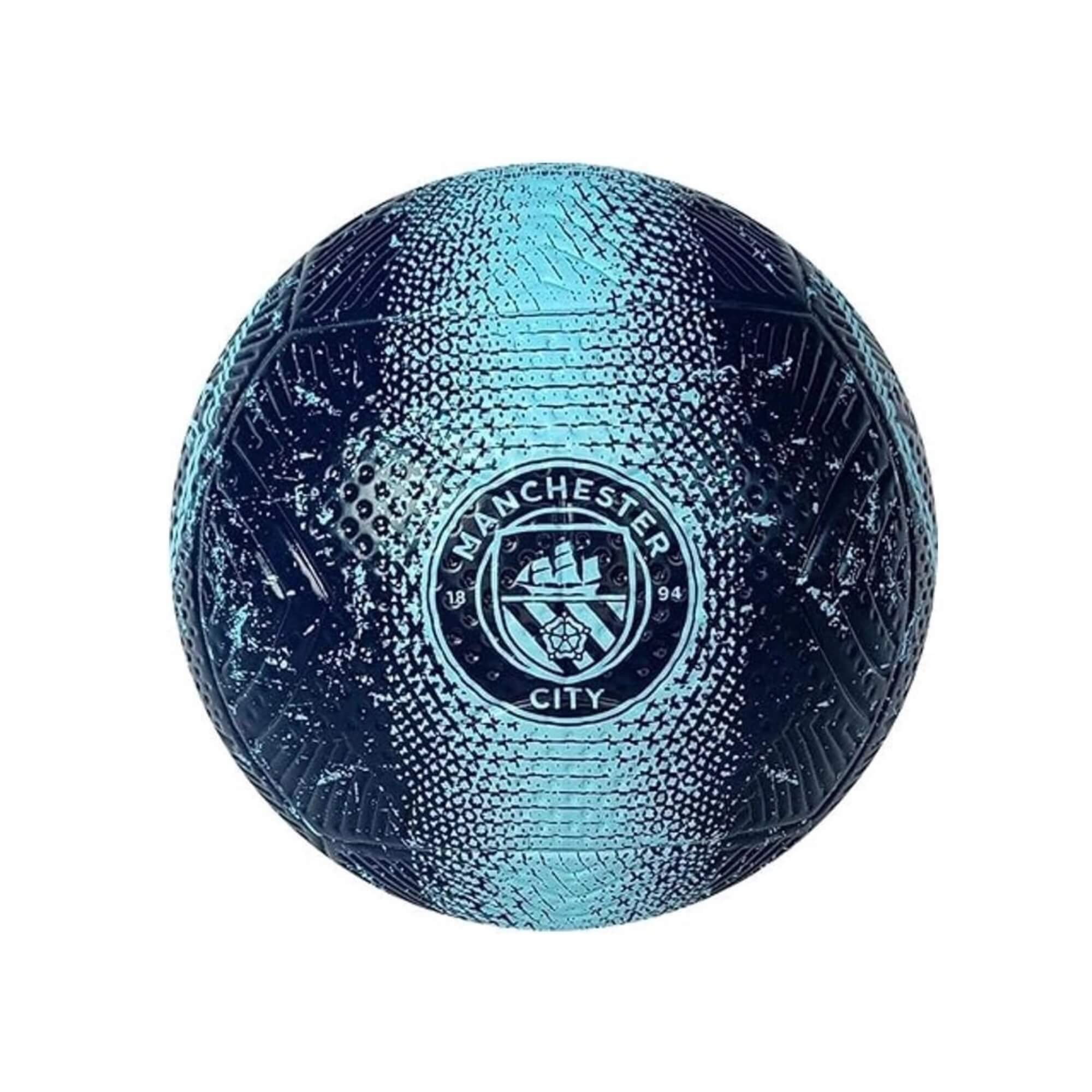 Bola de Futebol PVC/PU Nº 5 Manchester City Azul e Preta Futebol e Magia - 1381