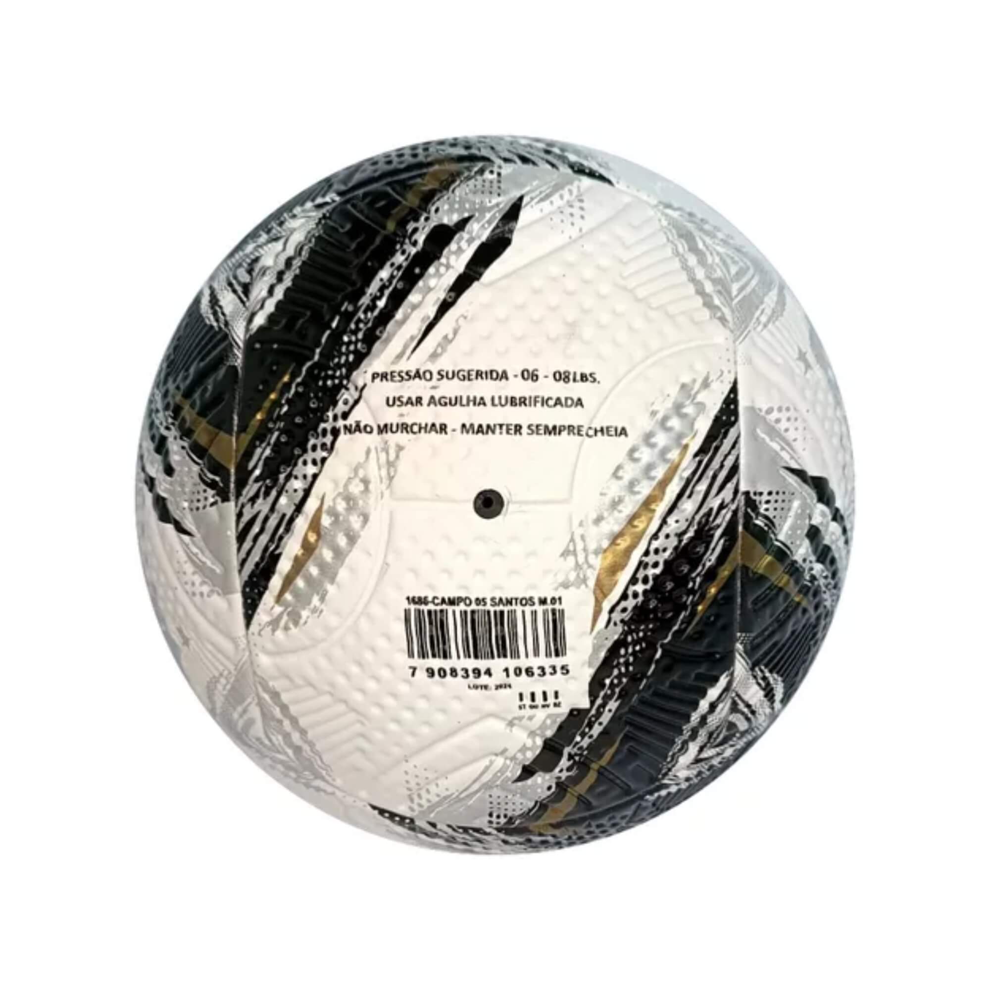 Bola de Futebol PVC/PU Número 5 Santos Futebol e Magia - 4013