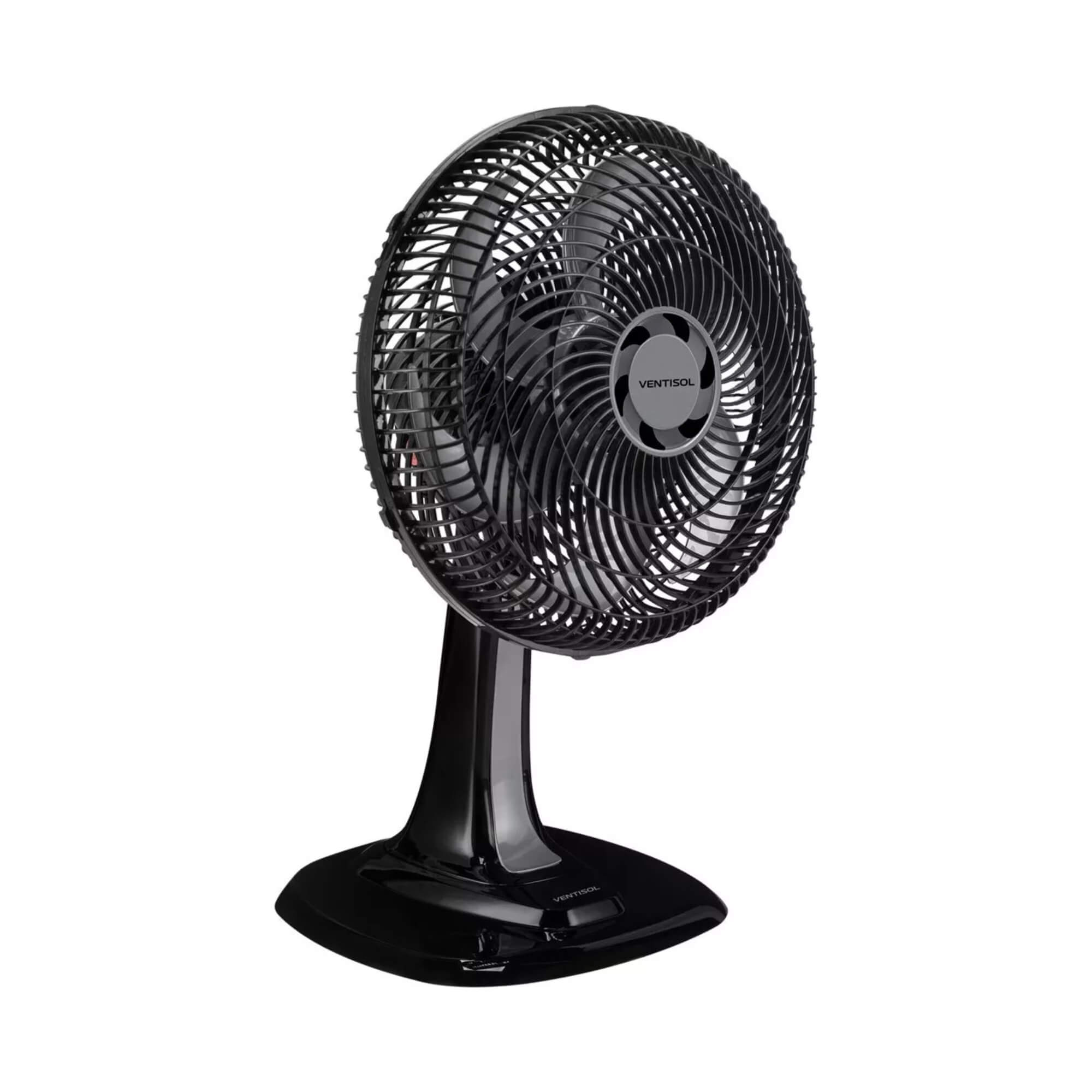 Ventilador Oscilante de Mesa Turbo 6 Pás 40cm Preto 220V Premium Ventisol - 551