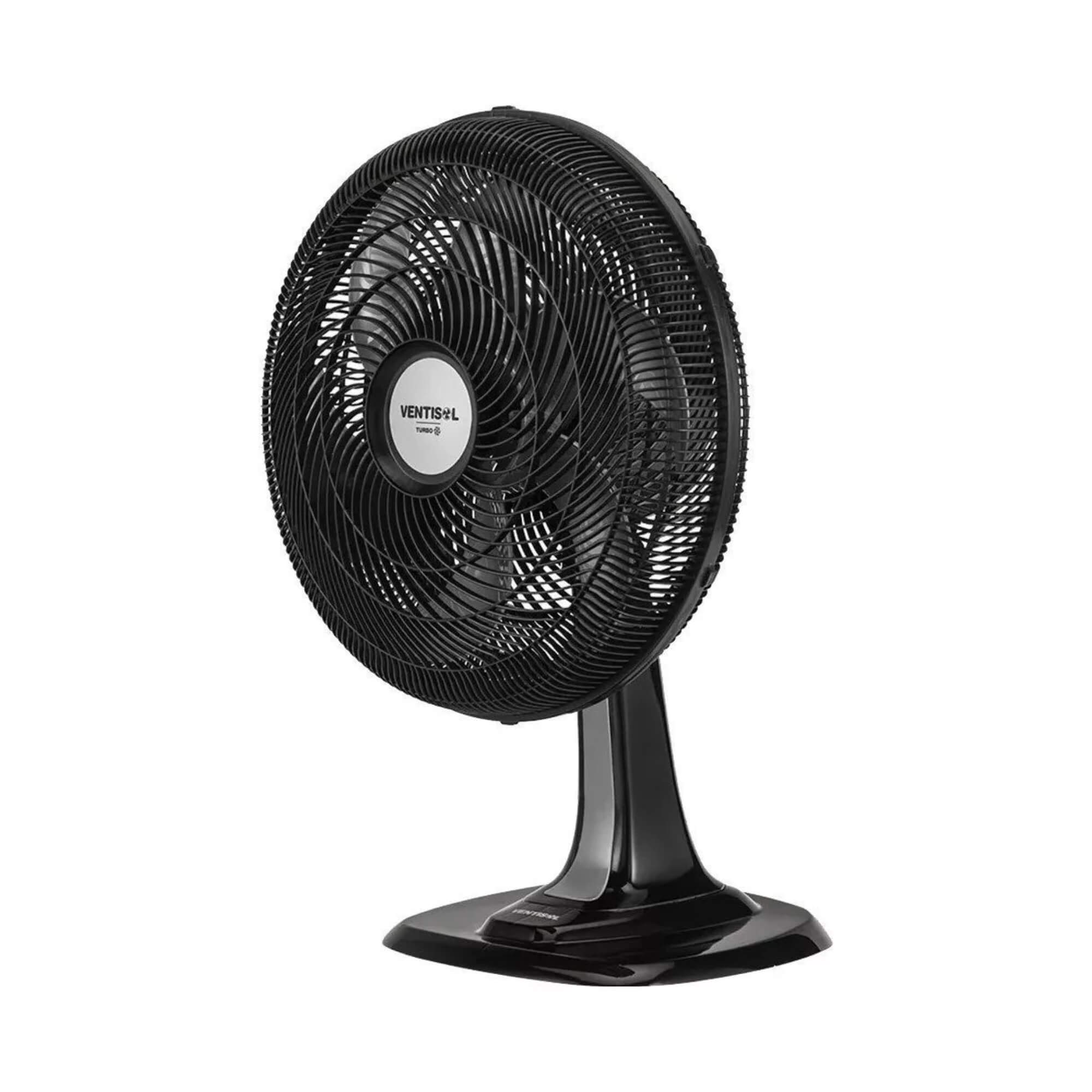 Ventilador Oscilante de Mesa Turbo 6 Pás 40cm Preto 220V Premium Ventisol - 551