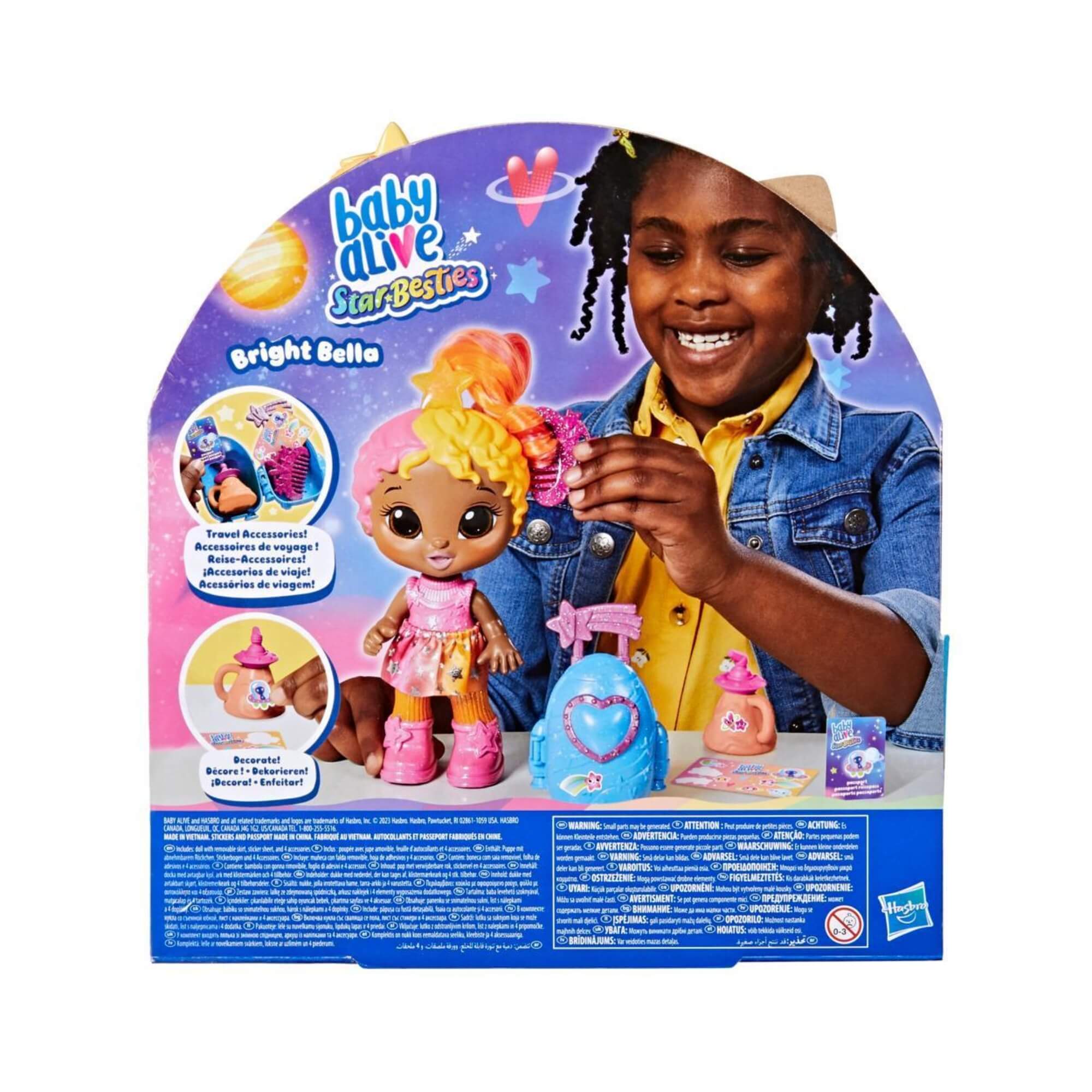 Boneca Baby Alive Star Besties Bright Bella 20cm Hasbro - 17551