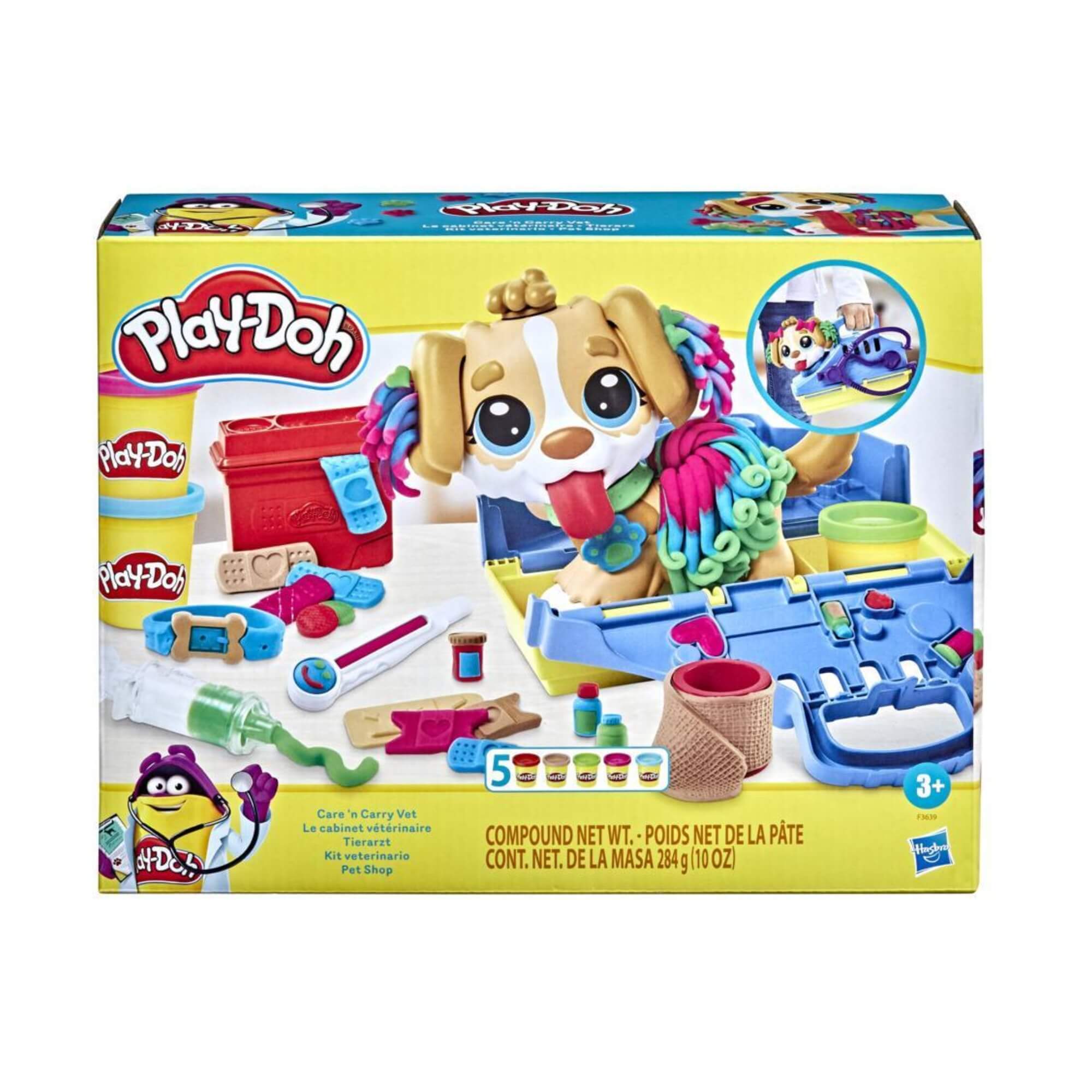 Massinha de Modelar Play-Doh Pet Shop com 10 Ferramentas e 5 Cores de Massinha Hasbro - 16658