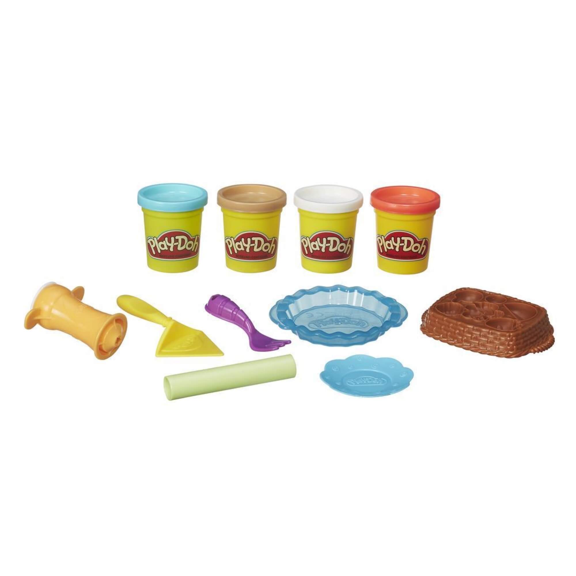 Conjunto Massa de Modelar Play-Doh Tortas Divertidas com 4 Cores de Massinha Hasbro - 11630