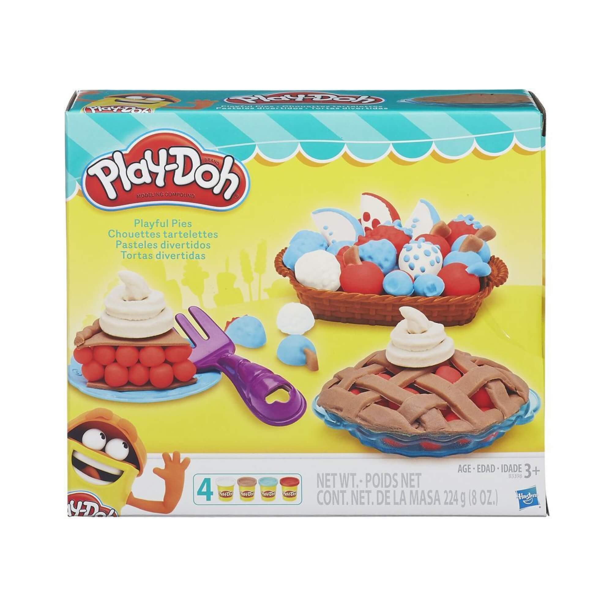 Conjunto Massa de Modelar Play-Doh Tortas Divertidas com 4 Cores de Massinha Hasbro - 11630