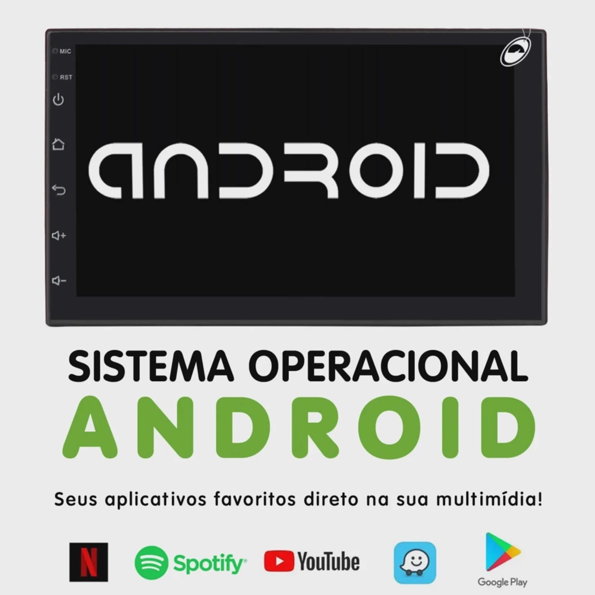 COMP Kit Multimídia Slim 7" Palio Siena Idea 2003 a 2012 Octa-Core Android 4GB Ram 64GB