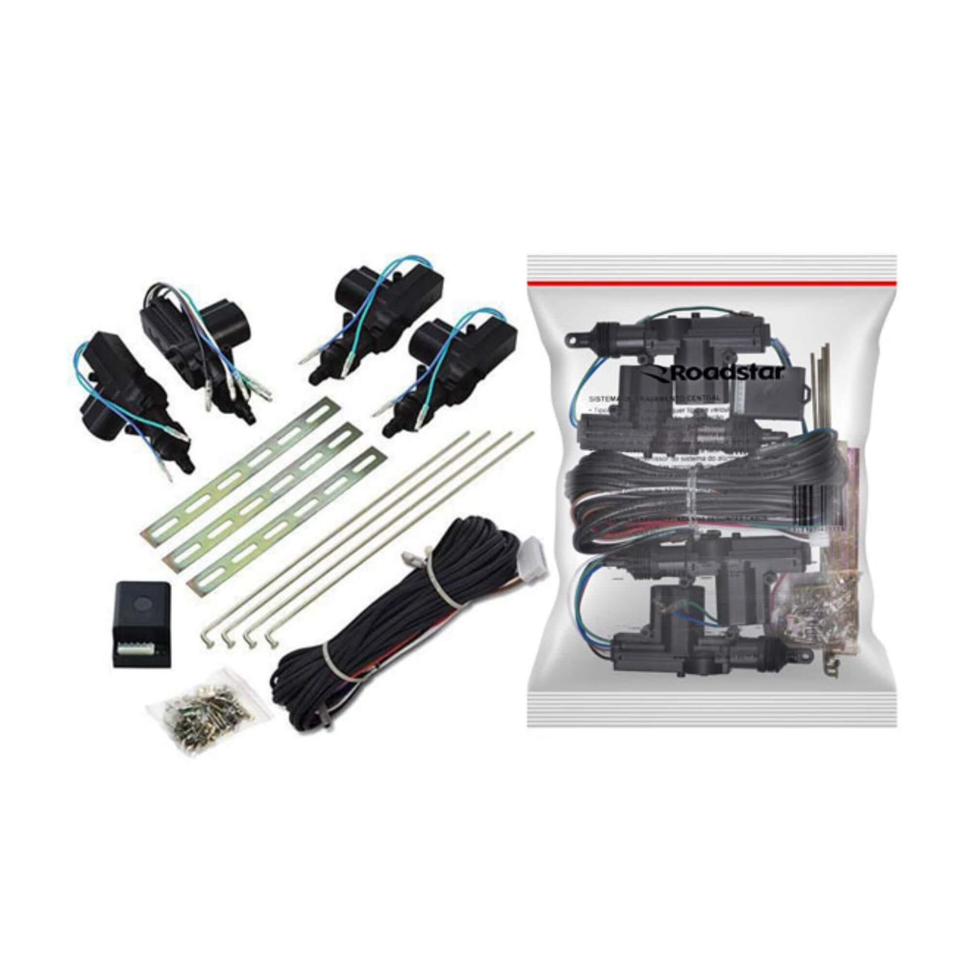 Trava Elétrica Universal Kit 4 Portas Roadstar - RS104BR MI