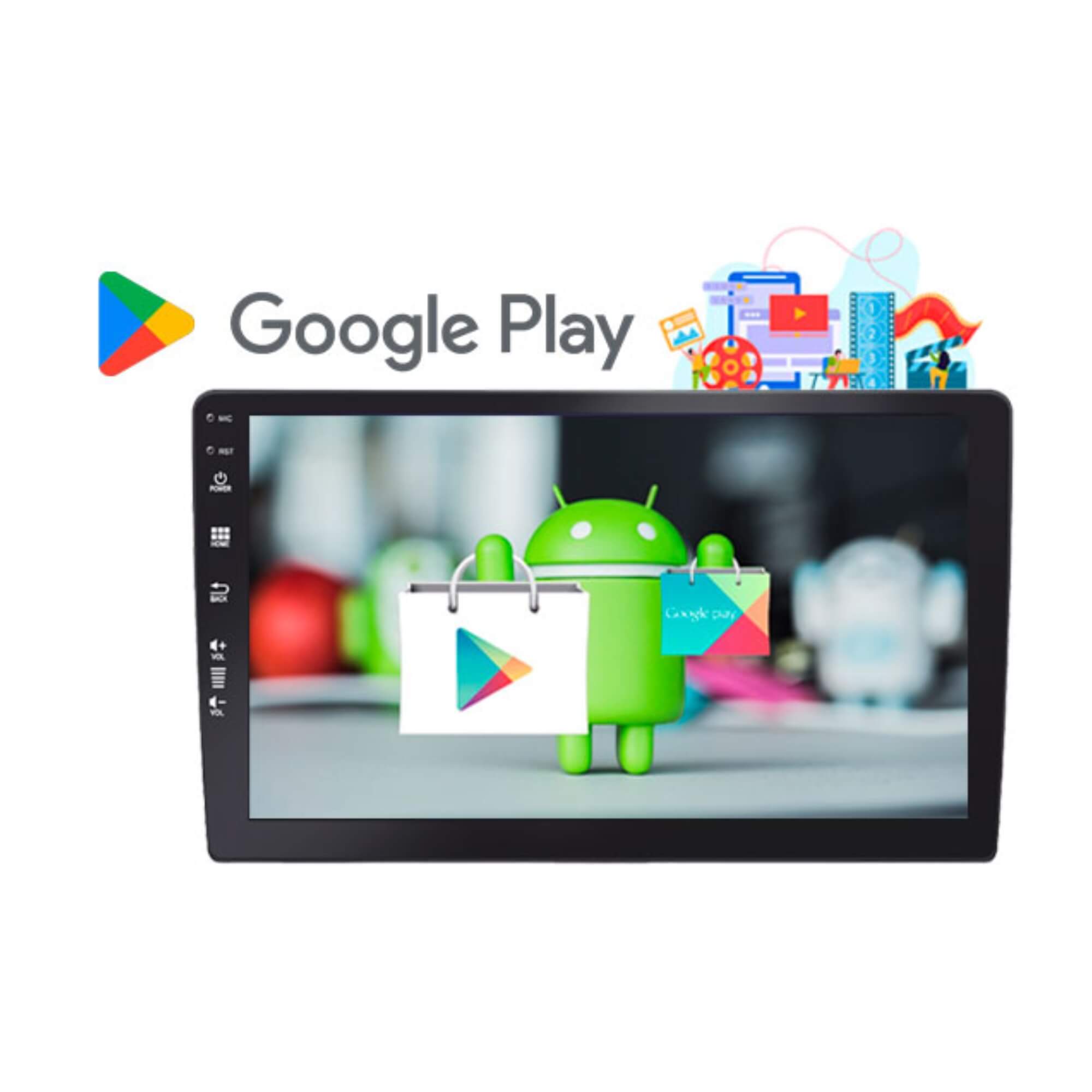 Multimídia Android Carplay Pro Line Tela QLED de 9" Full Touch Roadstar - RS920BR MI