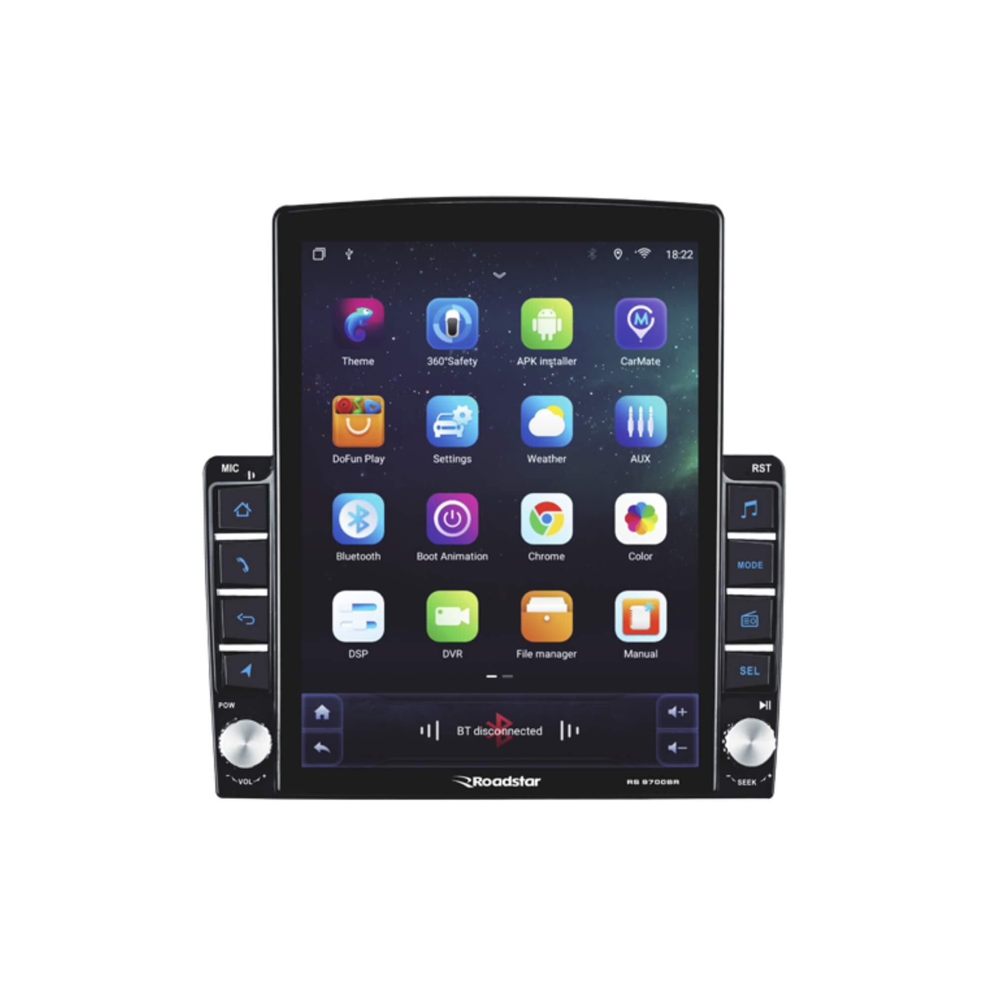 Multimídia Android Carplay Pro Line Tela QLED de 9.7" Full Touch Roadstar - RS9700BR MI
