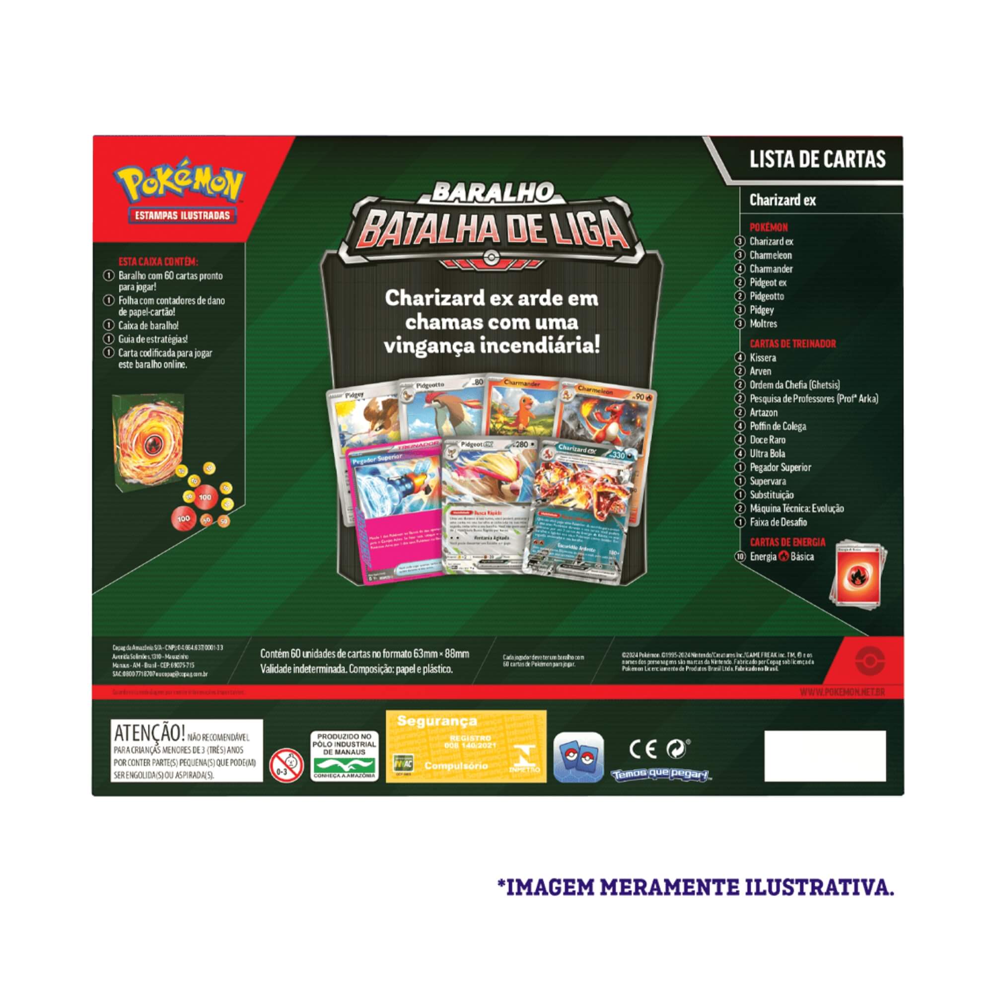 Box Pokemon Deck Batalha de Liga Charizard EX Copag - 34713