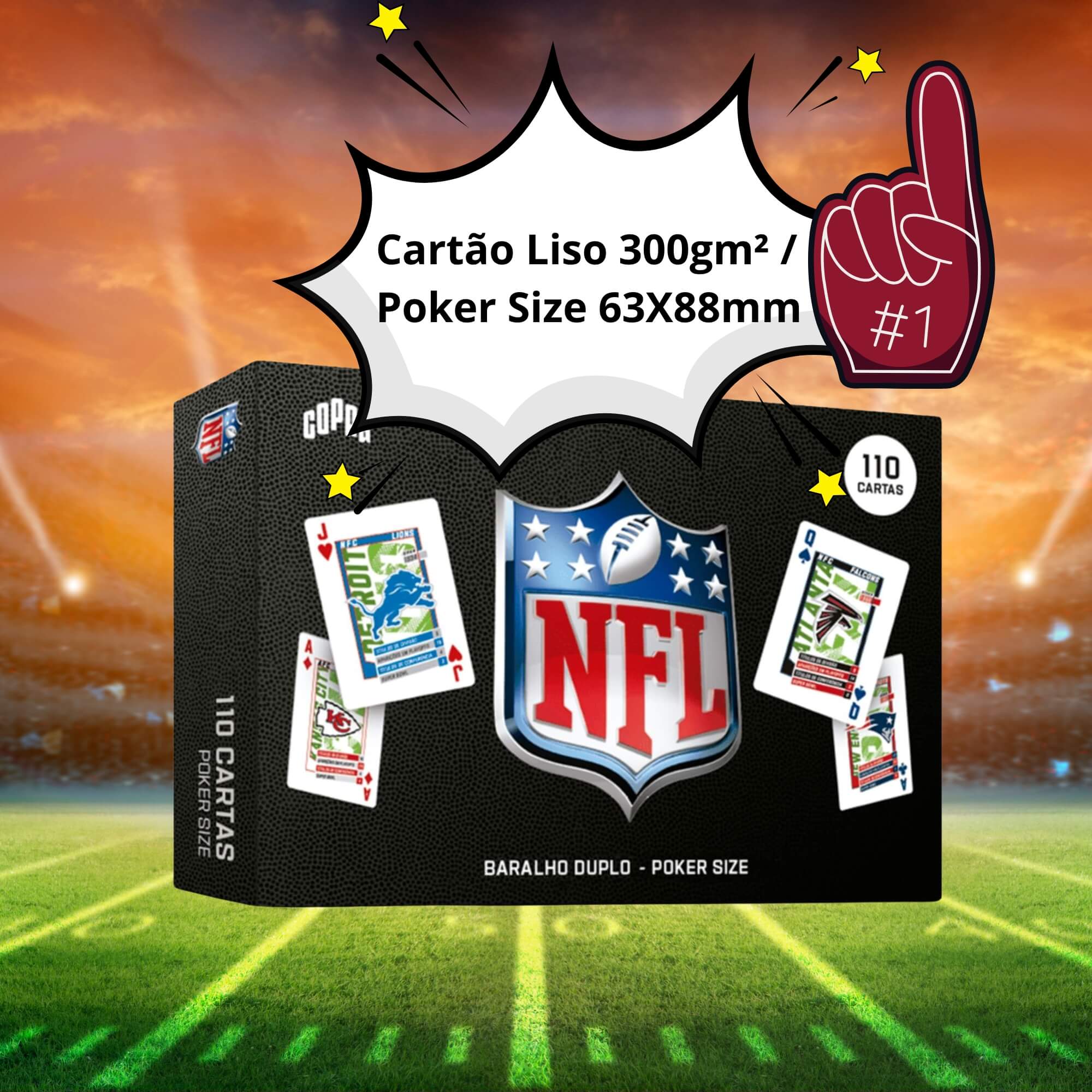 Baralho NFL Duplo 110 Cartas Copag - 34595