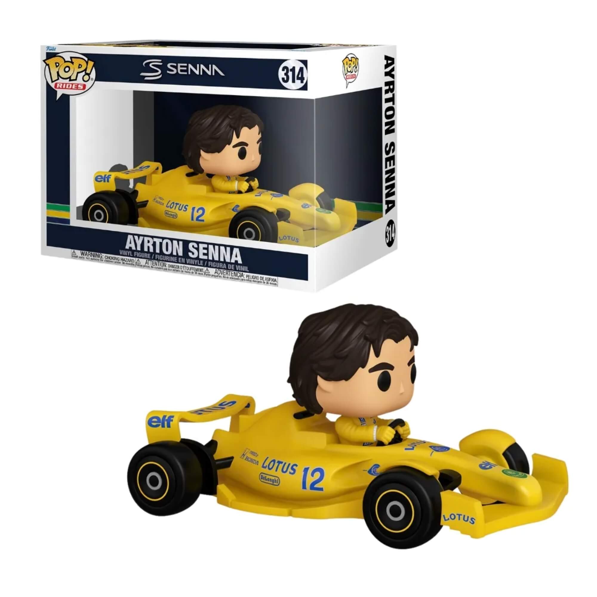 Boneco Funko Pop! Rides Deluxe Lotus Ayrton Senna 314 Candide - 11904